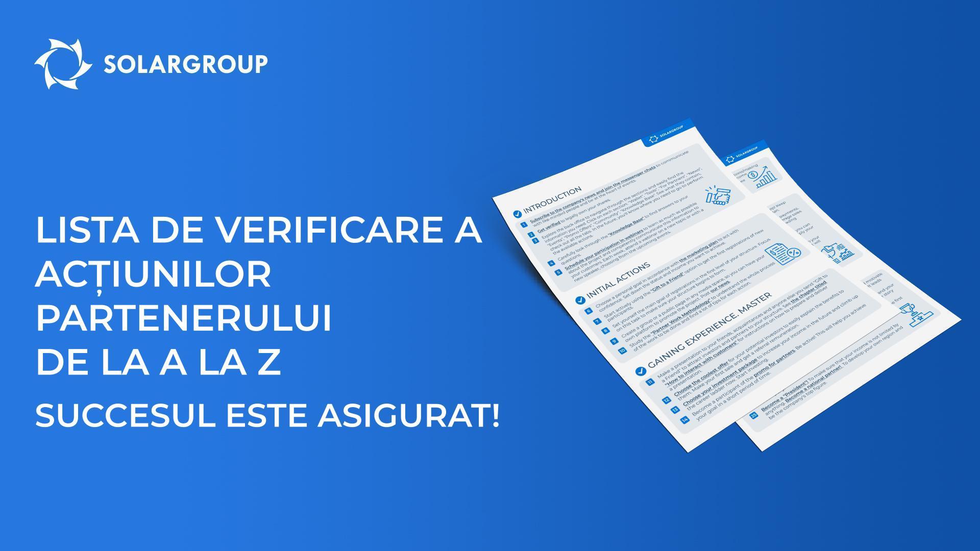 Lista de verificare a acțiunilor partenerului de la A la Z: succesul este asigurat!