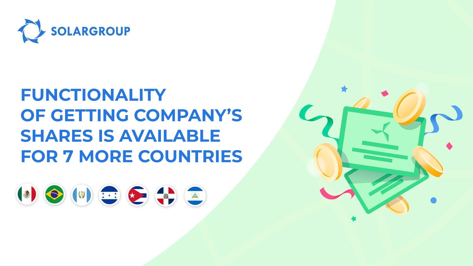 Launching the functionality for Mexico, Brazil, Guatemala, Honduras, Cuba, Dominican Republic and Nicaragua