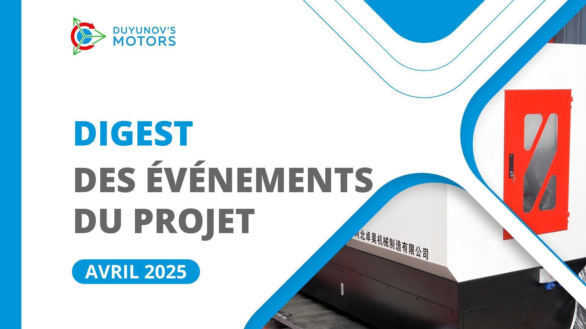 Événements clés de SOLARGROUP et de la SARL Sovelmash au mois d'avril 2025