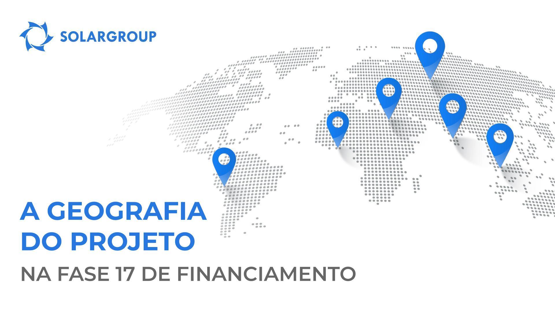 A geografia do projeto na fase 17 de financiamento