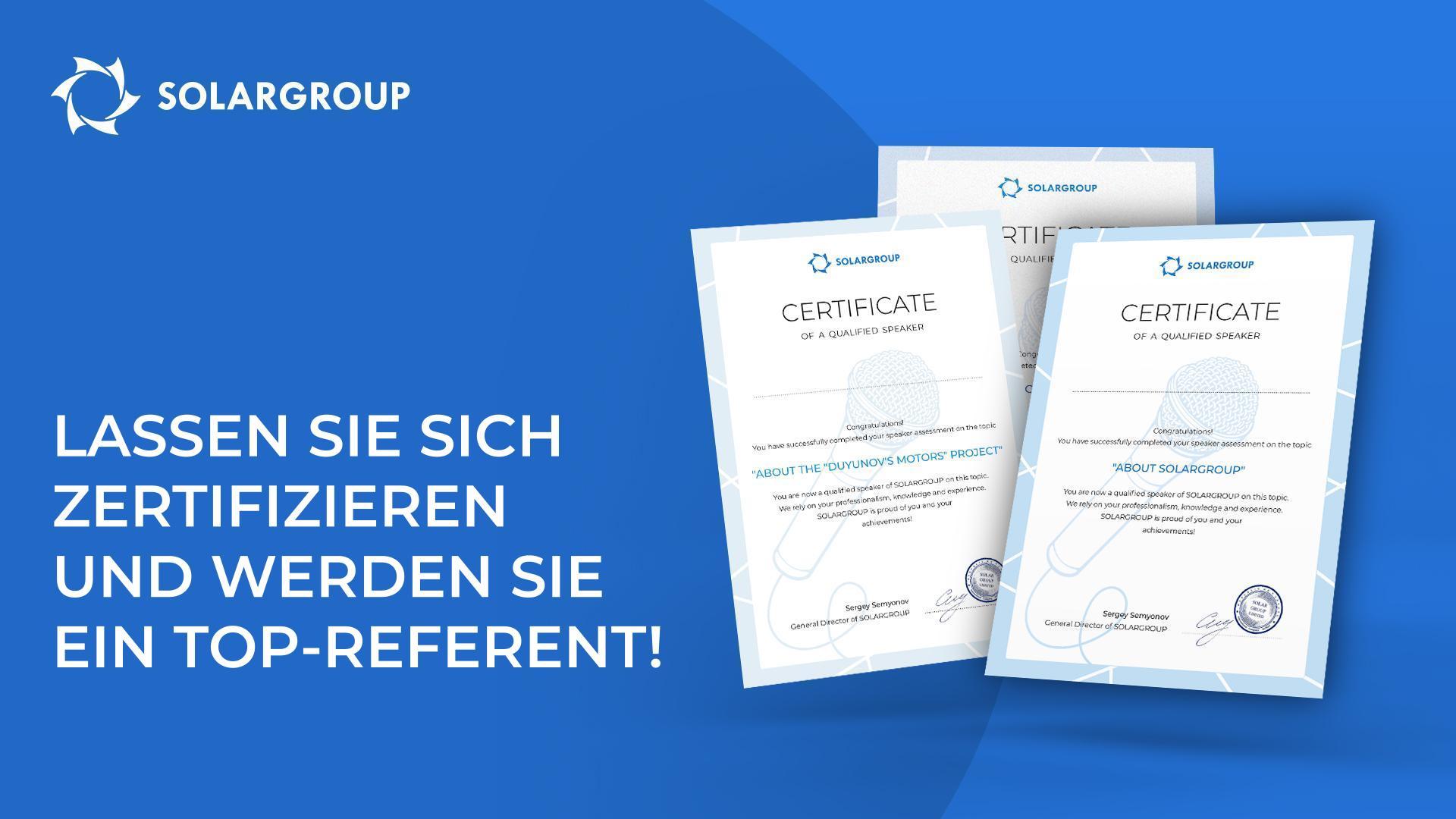 Lassen Sie sich zertifizieren und werden Sie ein Top-Referent!