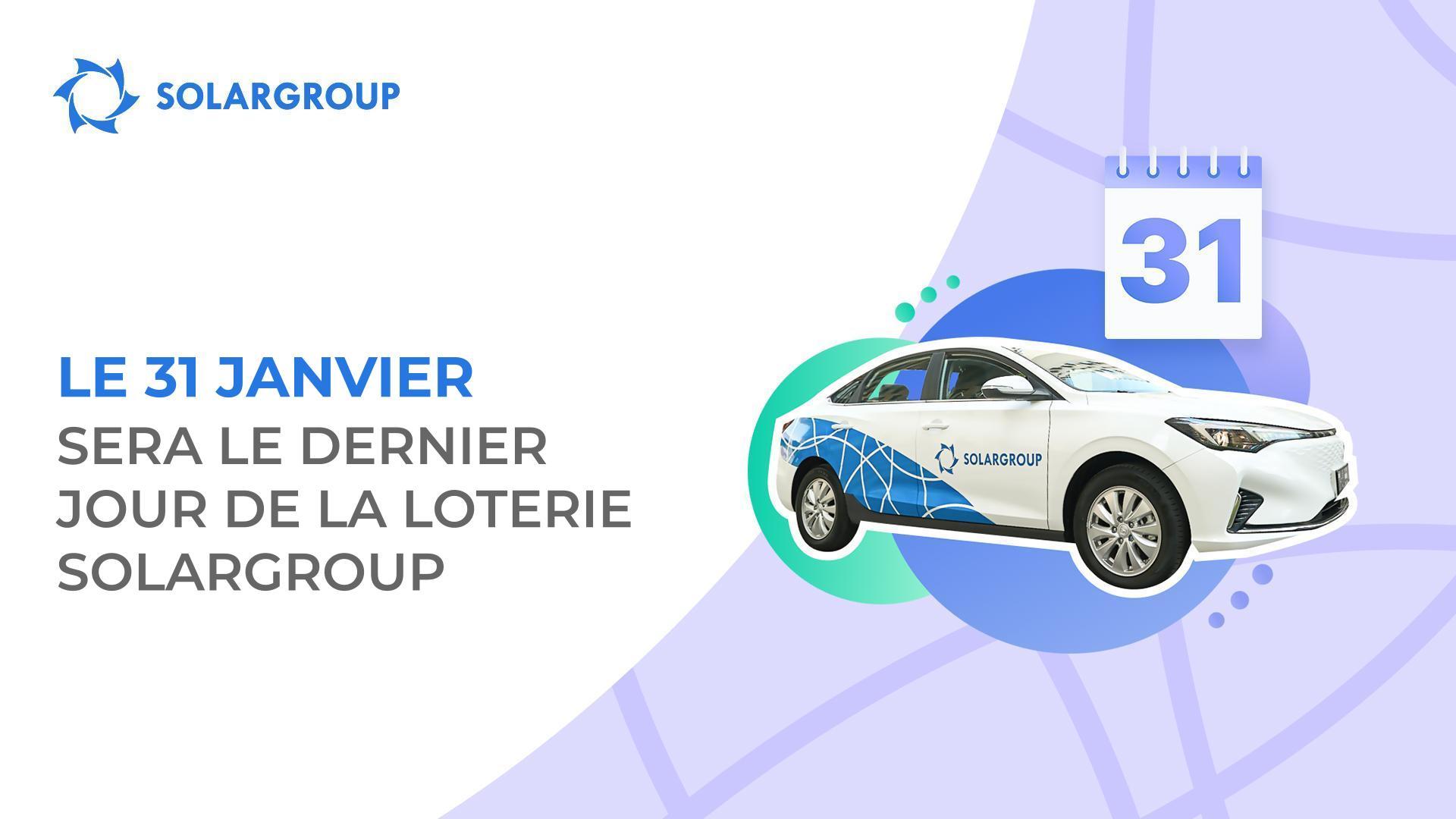 Le dernier tour de la loterie SOLARGROUP se terminera bientôt