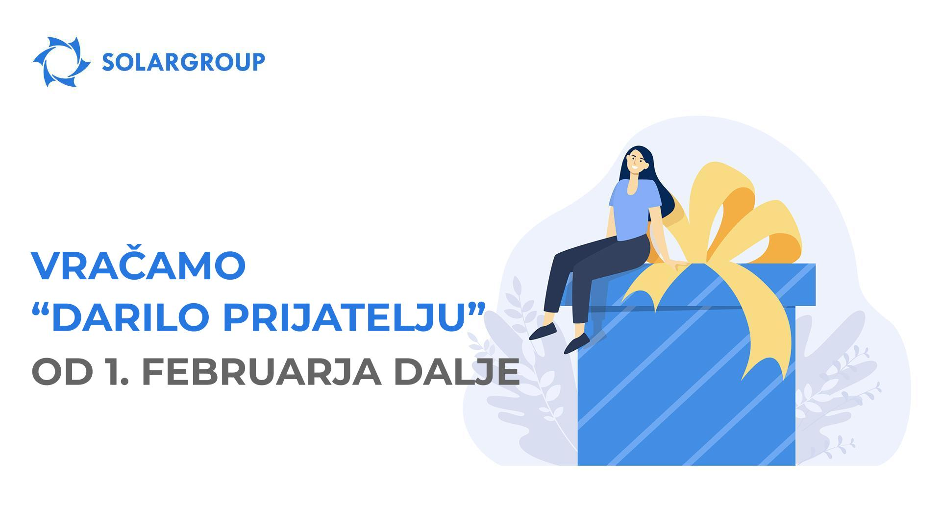 1. februarja vračamo možnost "Darilo prijatelju"