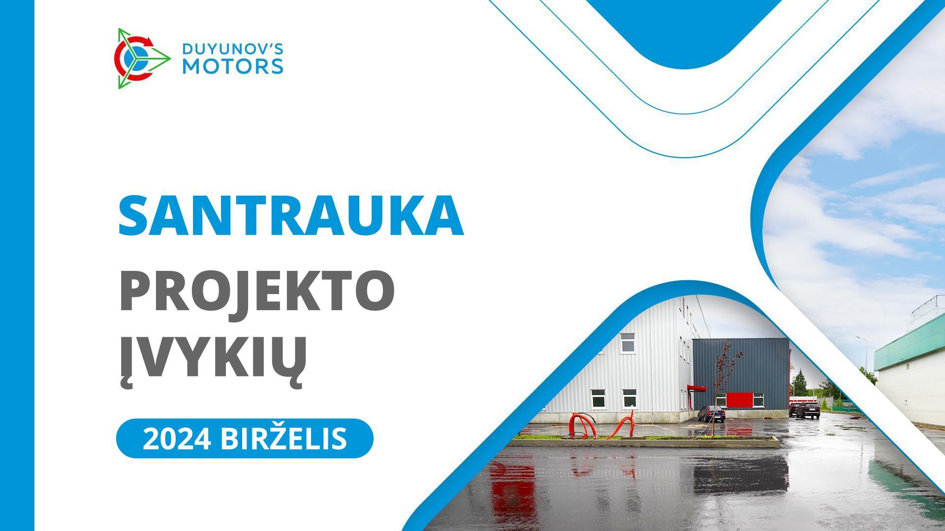 Pagrindiniai projekto įvykiai birželio mėnesį