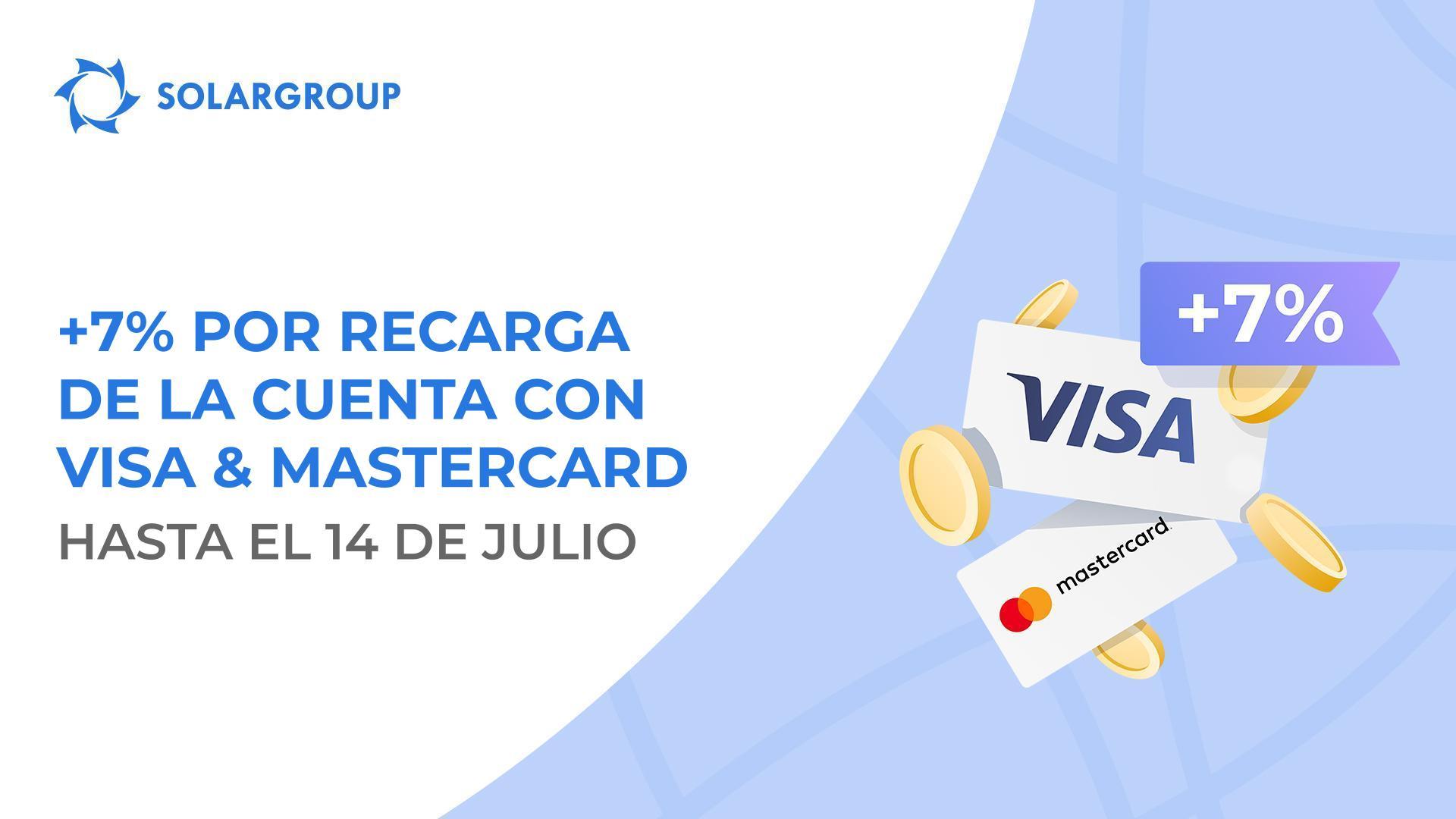 Reciba +7% al monto de recarga de la cuenta