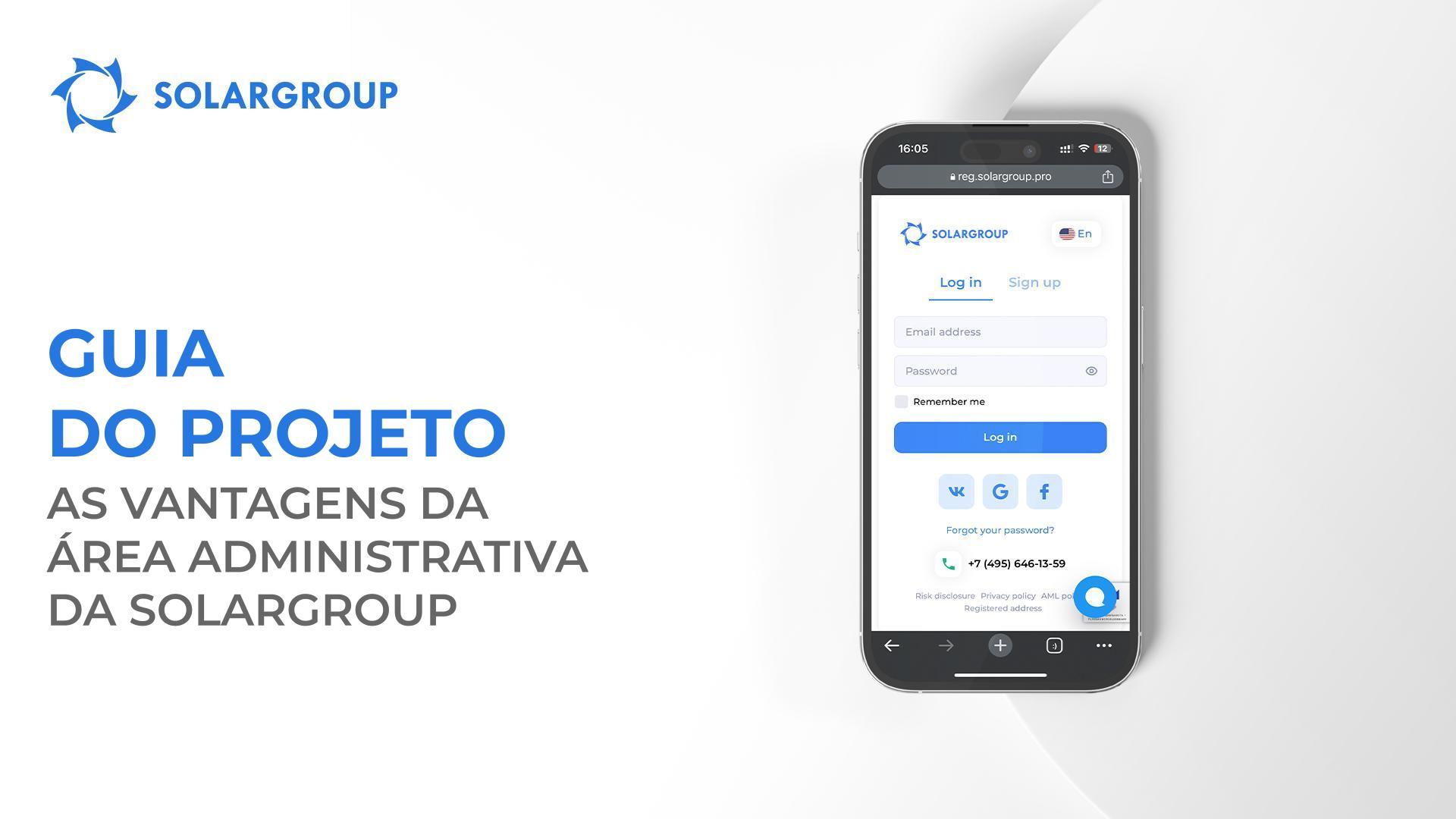 Guia do projeto: as vantagens conferidas pela área administrativa da SOLARGROUP