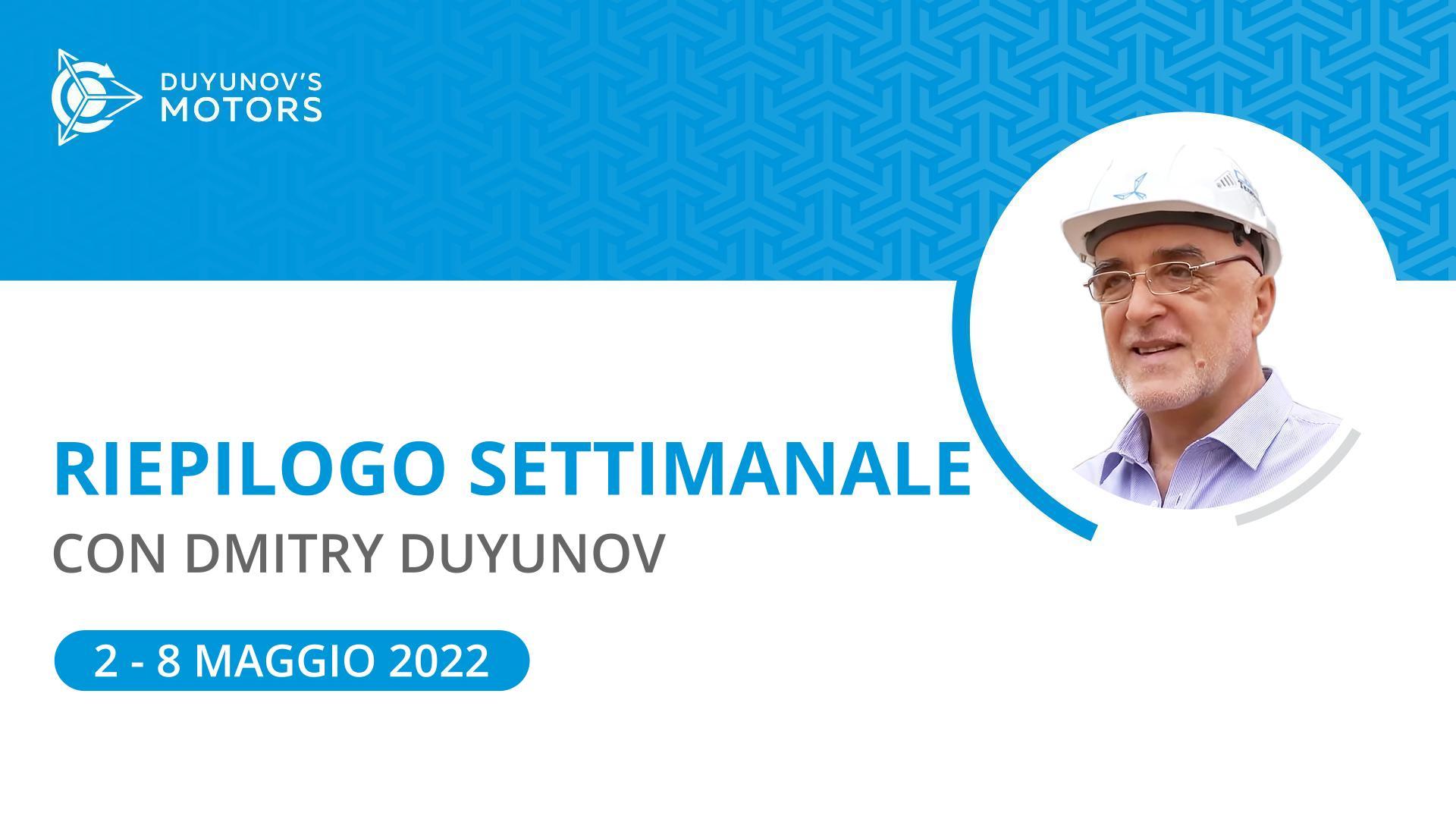 Riepilogo settimanale del progetto Motori Duyunov