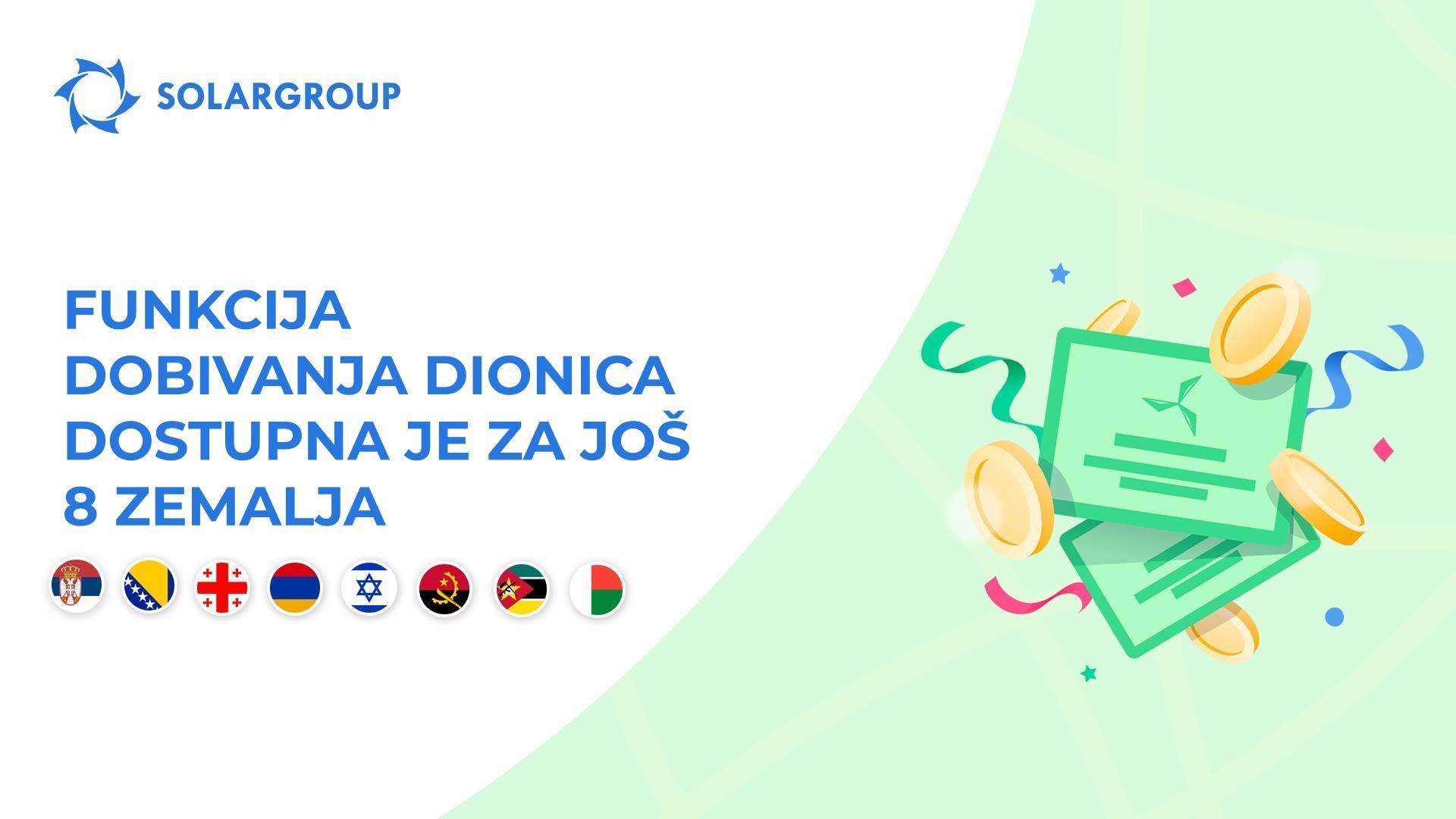 Pokrećemo funkciju u sljedećim zemljama: Srbija, Bosna i Hercegovina, Gruzija, Armenija, Izrael, Angola, Mozambik, Madagaskar