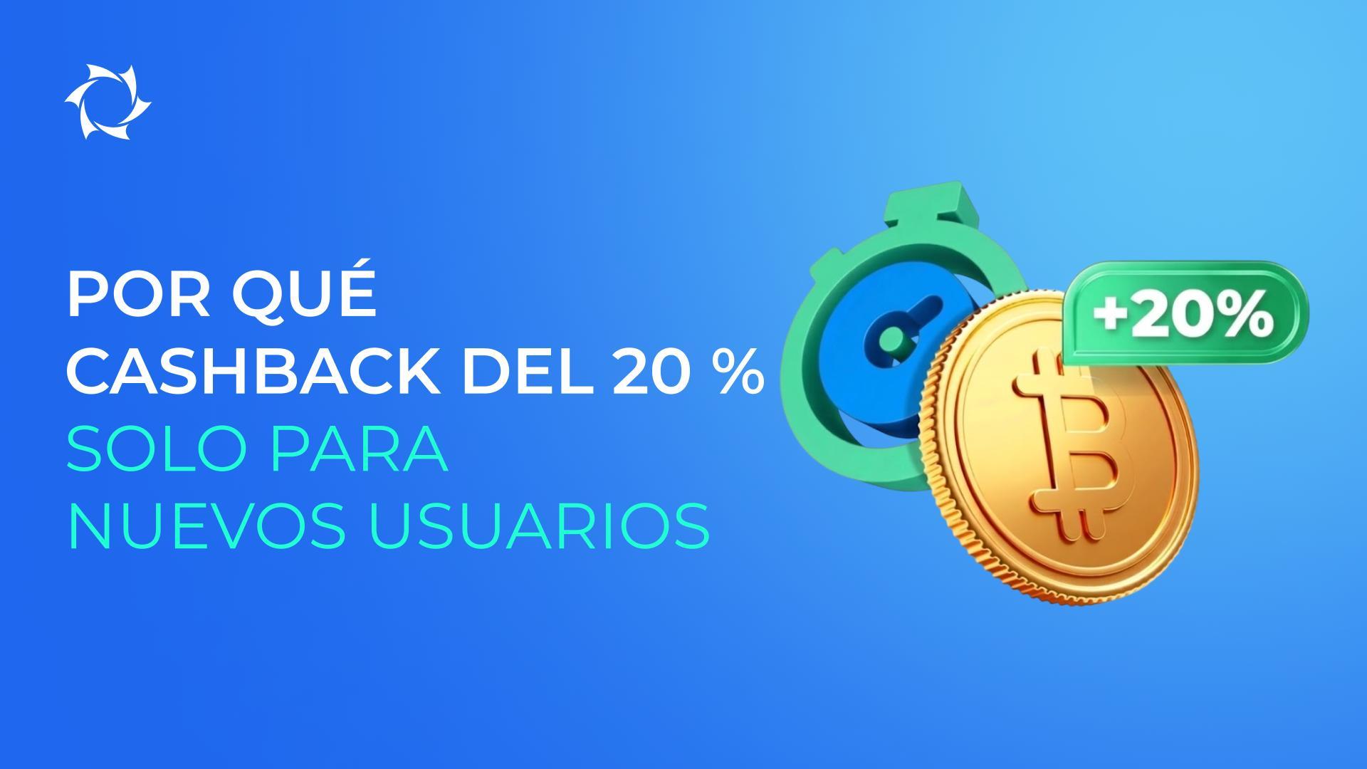 ¿Por qué el cashback del 20 % se aplica únicamente al primer depósito en criptomonedas en la cuenta?