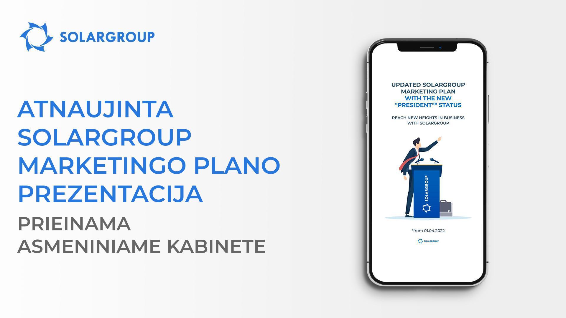Atnaujinta marketingo plano prezentacija jau asmeniniame kabinete!
