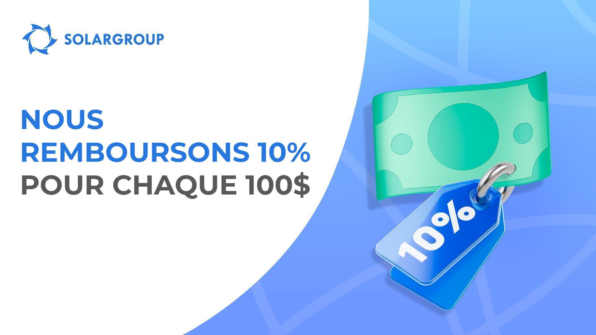 Cashback de 10 % : achetez de nouveaux packs et récupérez de l'argent sur chaque paiement