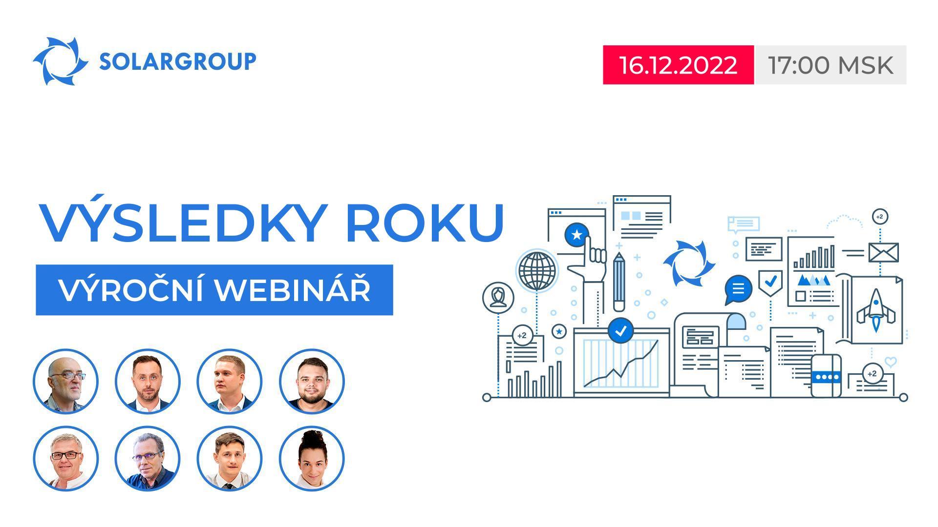 Výroční webinář Výsledky roku projektu Motory Dujunova se přesouvá na 16. prosince