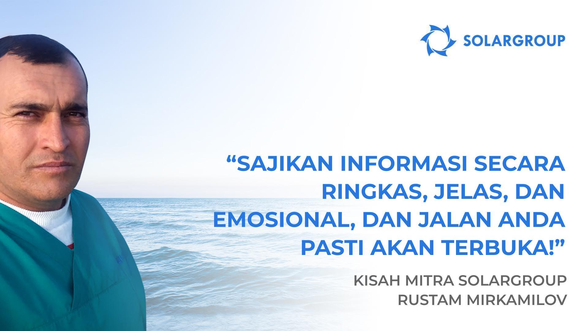 Saya langsung tahu bahwa proyek ini cocok untuk saya! | Kisah mitra SOLARGROUP Rustam Mirkamilov