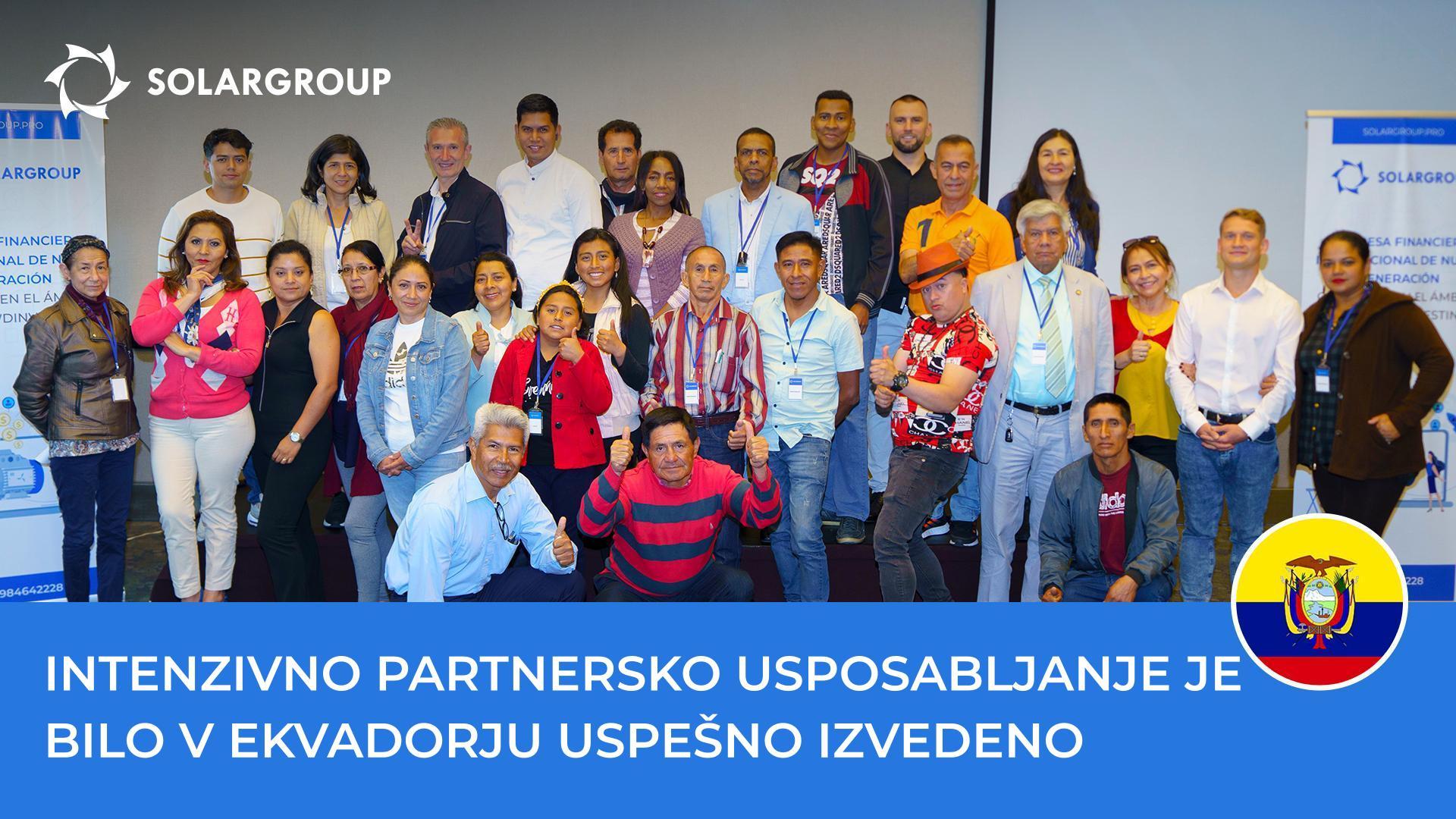Intenzivno partnersko usposabljanje v Ekvadorju je bilo uspešno izvedeno