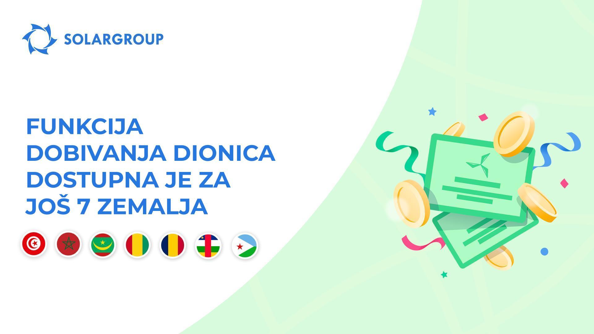 Pokrećemo funkciju u sljedećim zemljama: Tunis, Maroko, Mauritanija, Gvineja, Čad, Car, Džibuti