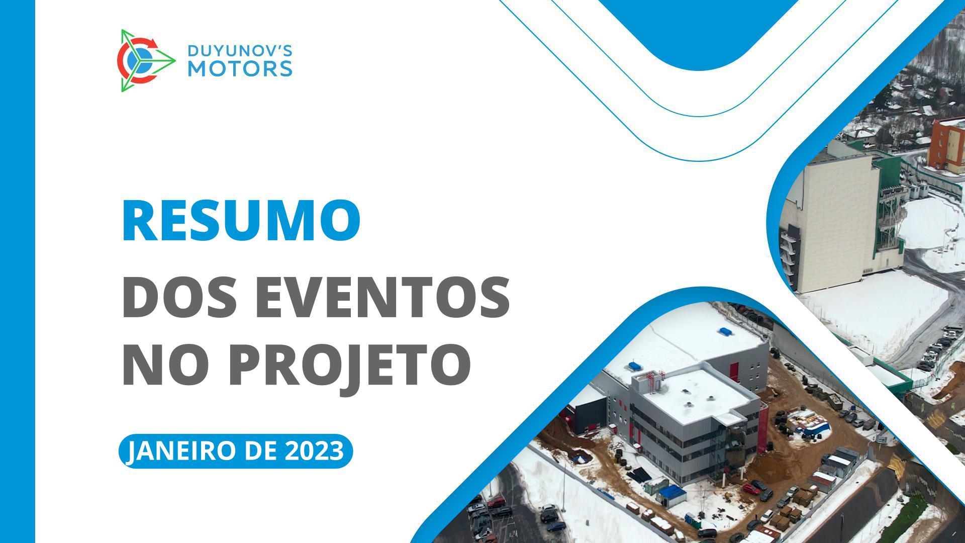 Principais Eventos do Projeto: Resumo de janeiro