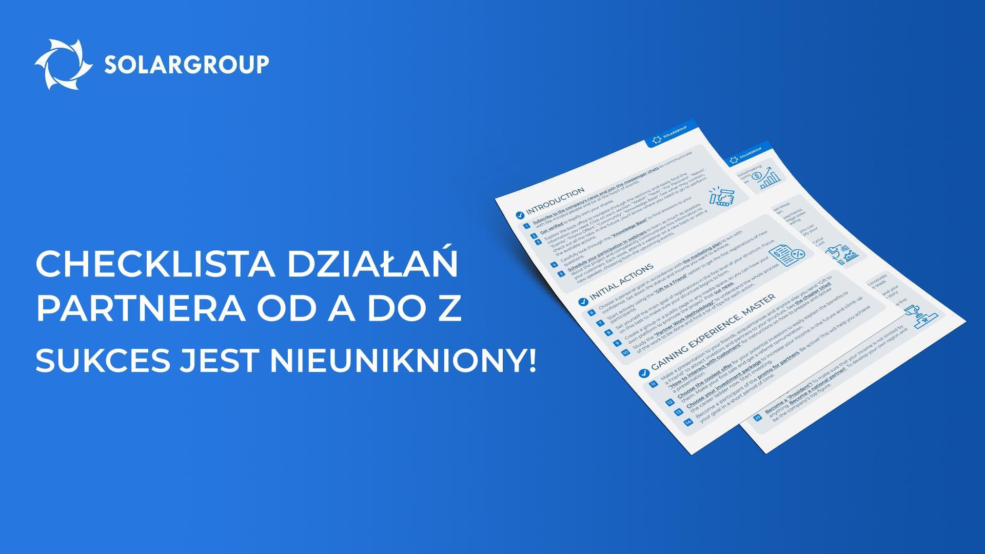 Checklista działań partnera od A do Z: Sukces jest nieunikniony!