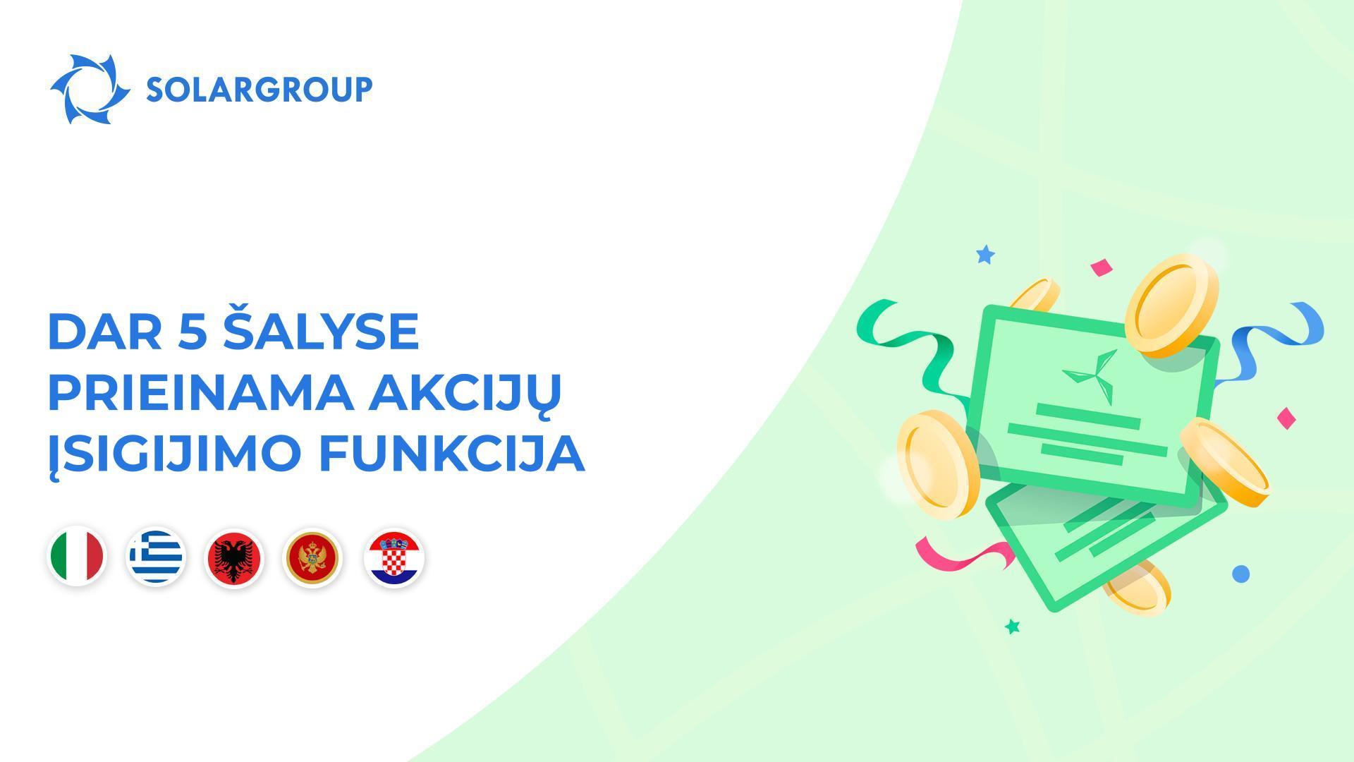 Funkcija prieinama ir Italijoje, Graikijoje, Albanijoje, Juodkalnijoje, Kroatijoje