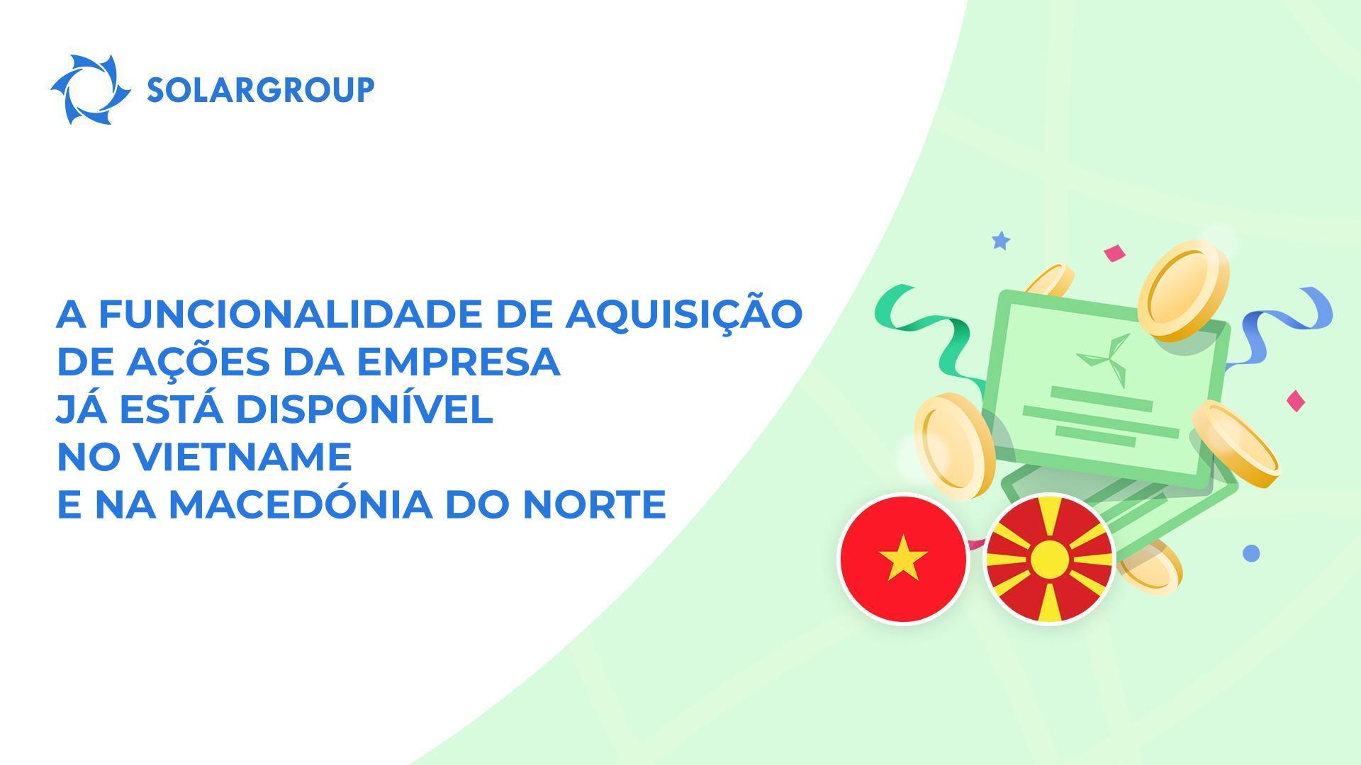 Disponibilização da funcionalidade aos investidores de dois países diferentes de uma só vez!
