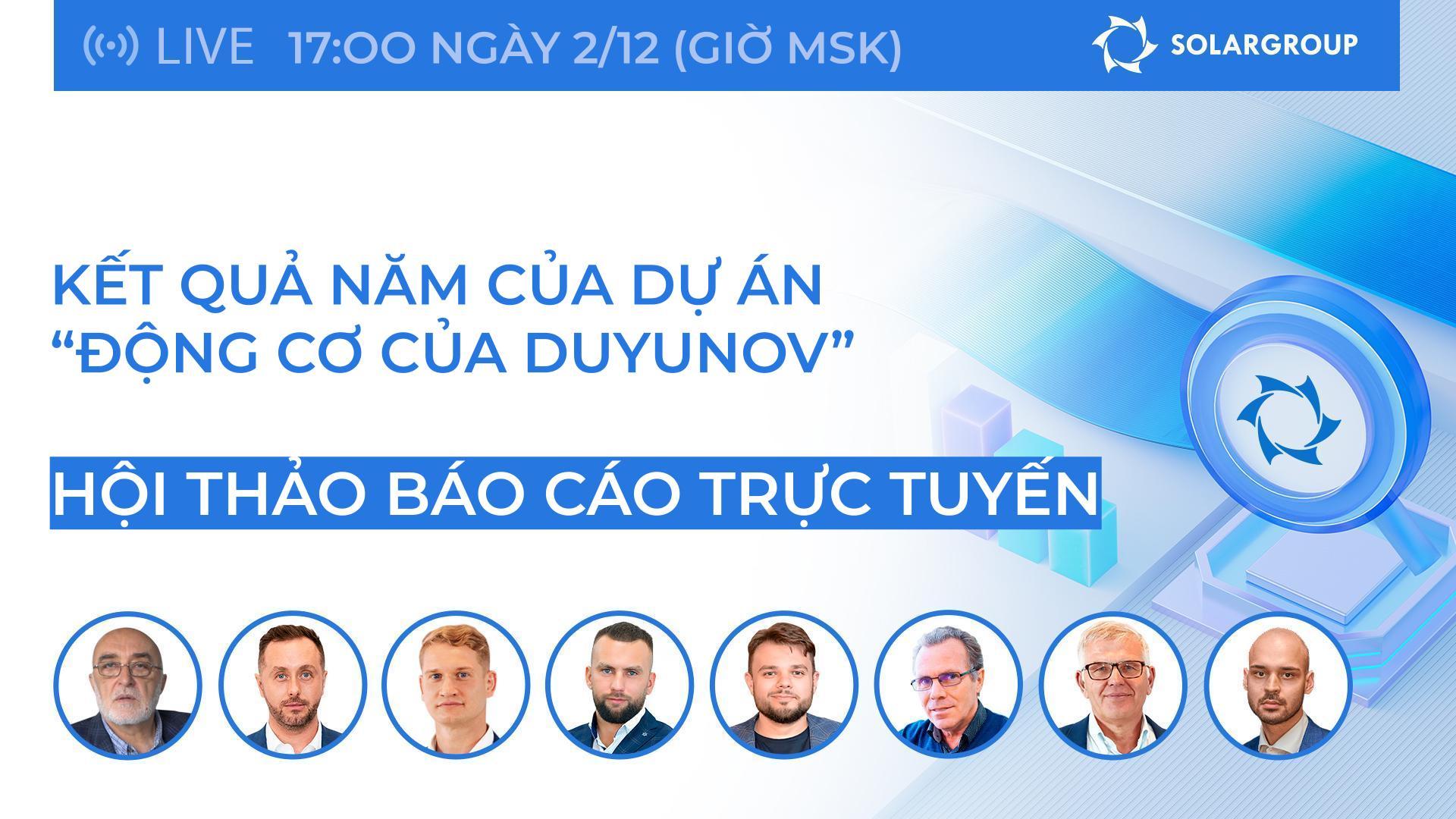 Tham gia hội thảo báo cáo trực tuyến của SOLARGROUP vào ngày mai