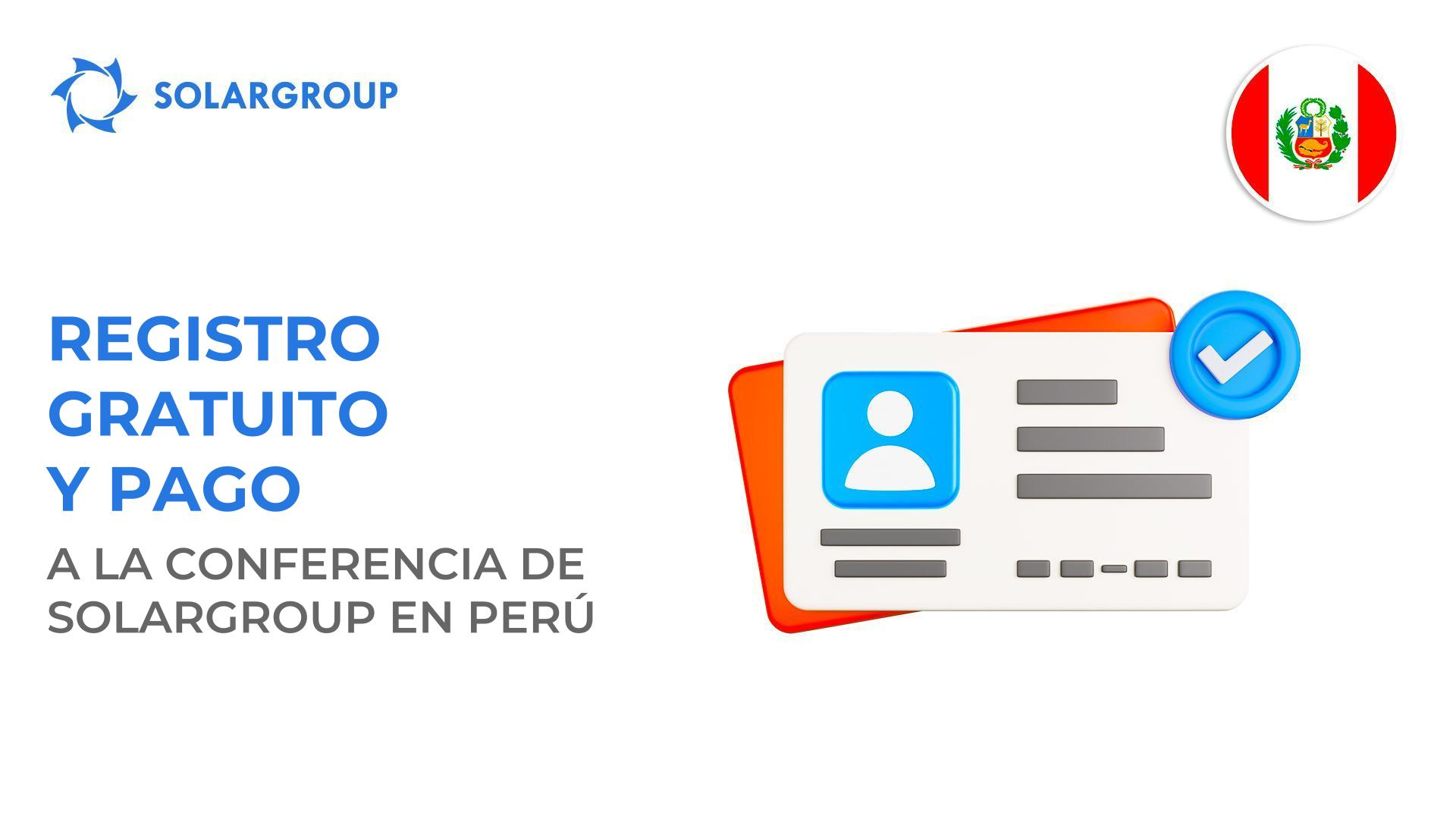 Registro gratuito y pago a la conferencia de SOLARGROUP: usted elige