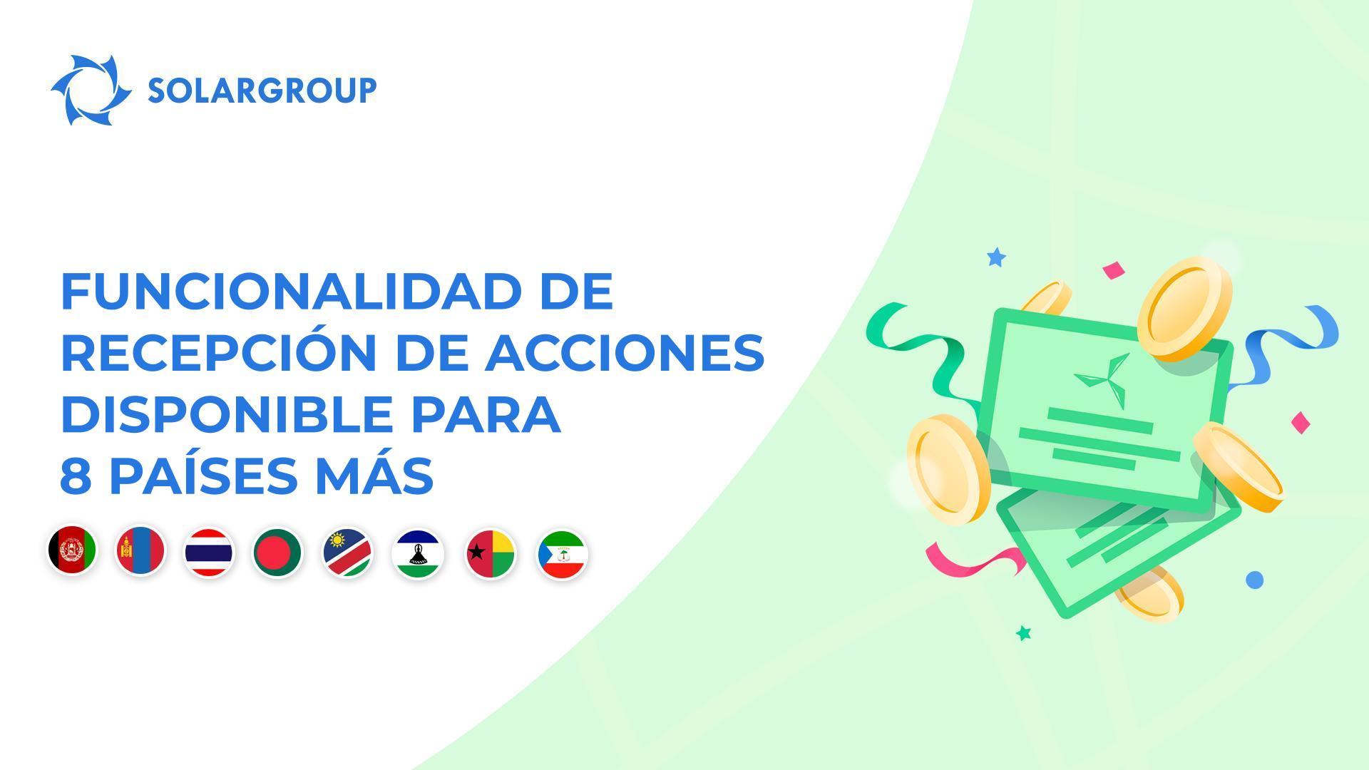 Abrimos la funcionalidad en los países: Afganistán, Mongolia, Tailandia, Bangladesh, Namibia, Lesotho, Guinea-Bissau, Guinea Ecuatorial