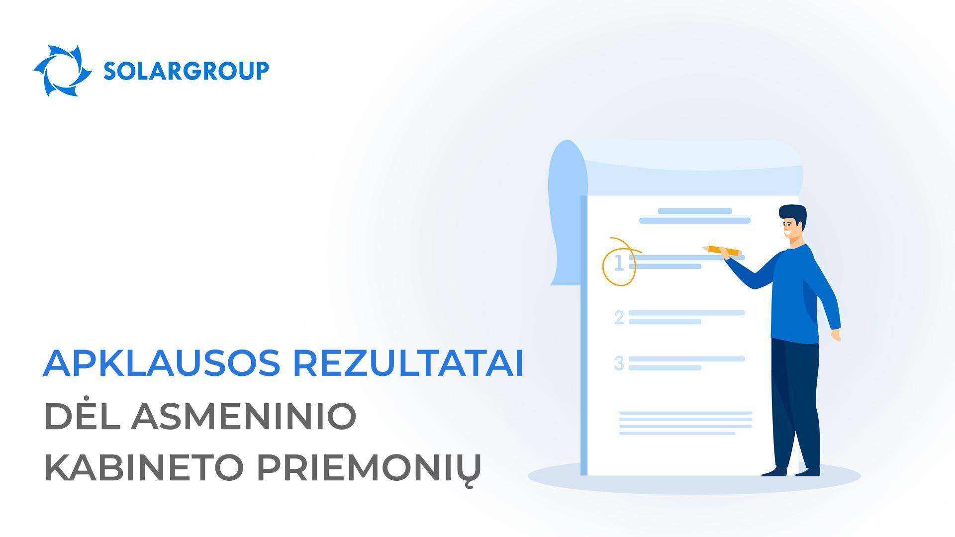 Apklausos rezultatai dėl asmeninio kabineto priemonių