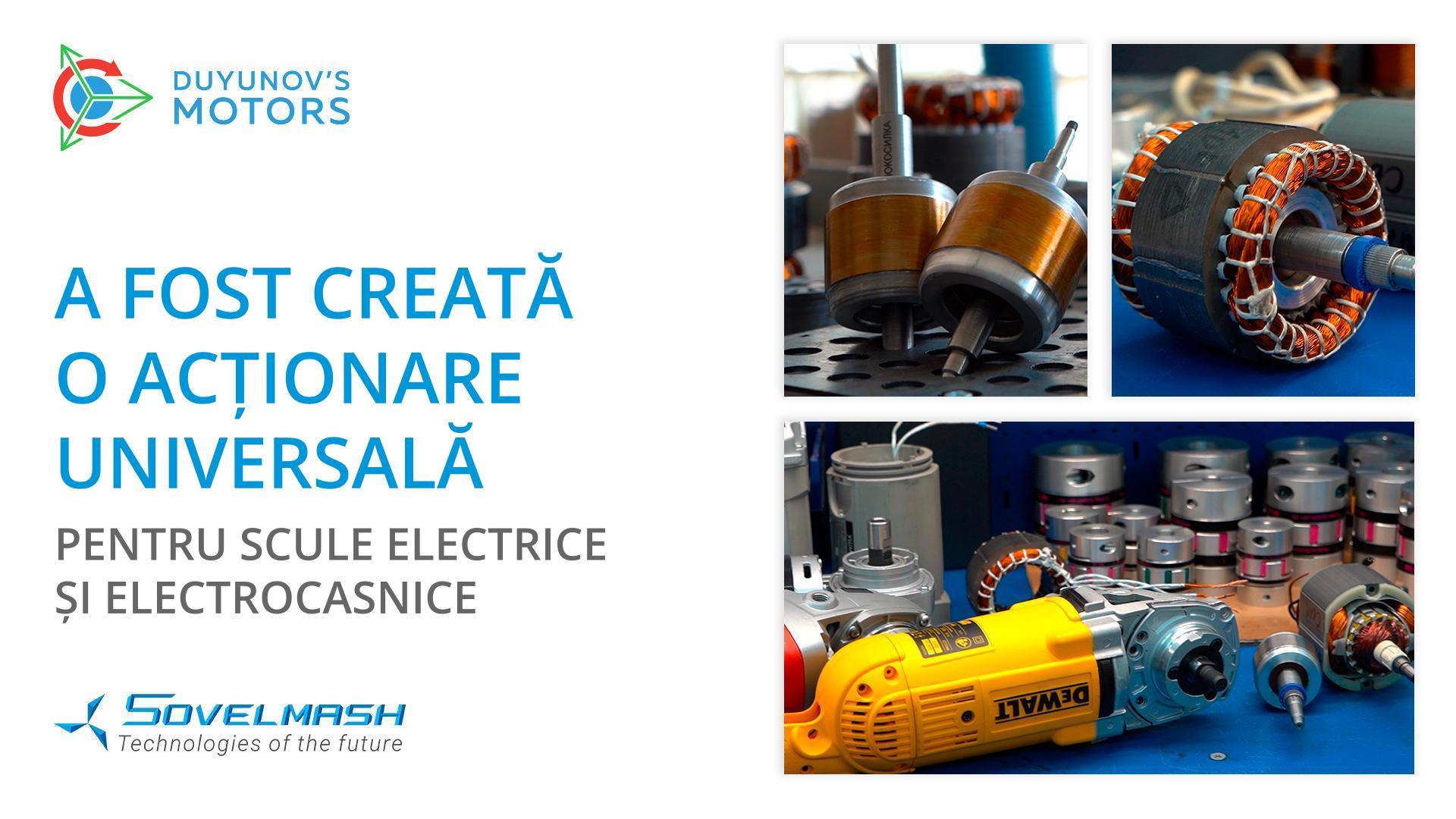 A fost creată o acționare universală pentru scule electrice și electrocasnice | Proiectul „Motoarele lui Duyunov”