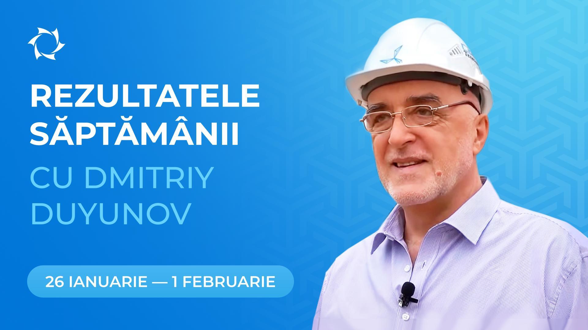 Rezultatele săptămânii în proiectul "Motoarele lui Duyunov"