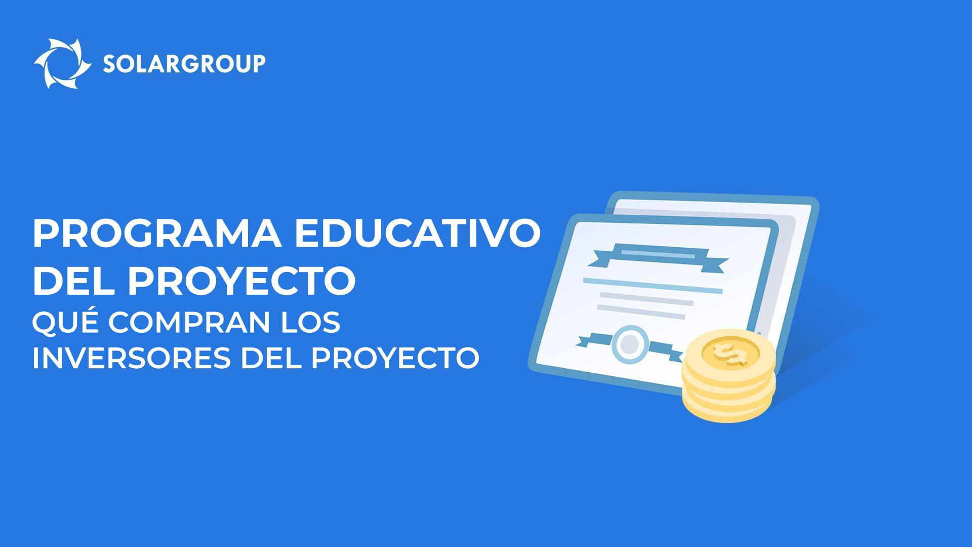 Programa educativo del proyecto: qué compra usted en el proyecto "Motores de Duyunov"