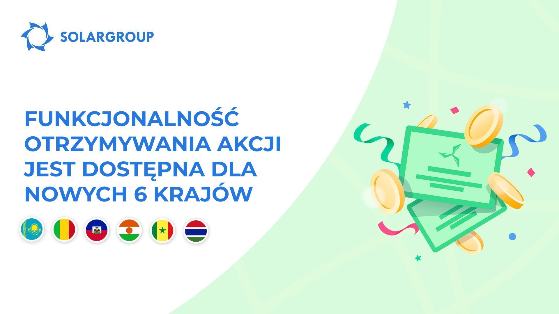 Otwieramy funkcjonalność w Kazachstanie, Mali, Haiti, Nigrze, Senegalu i Gambii.