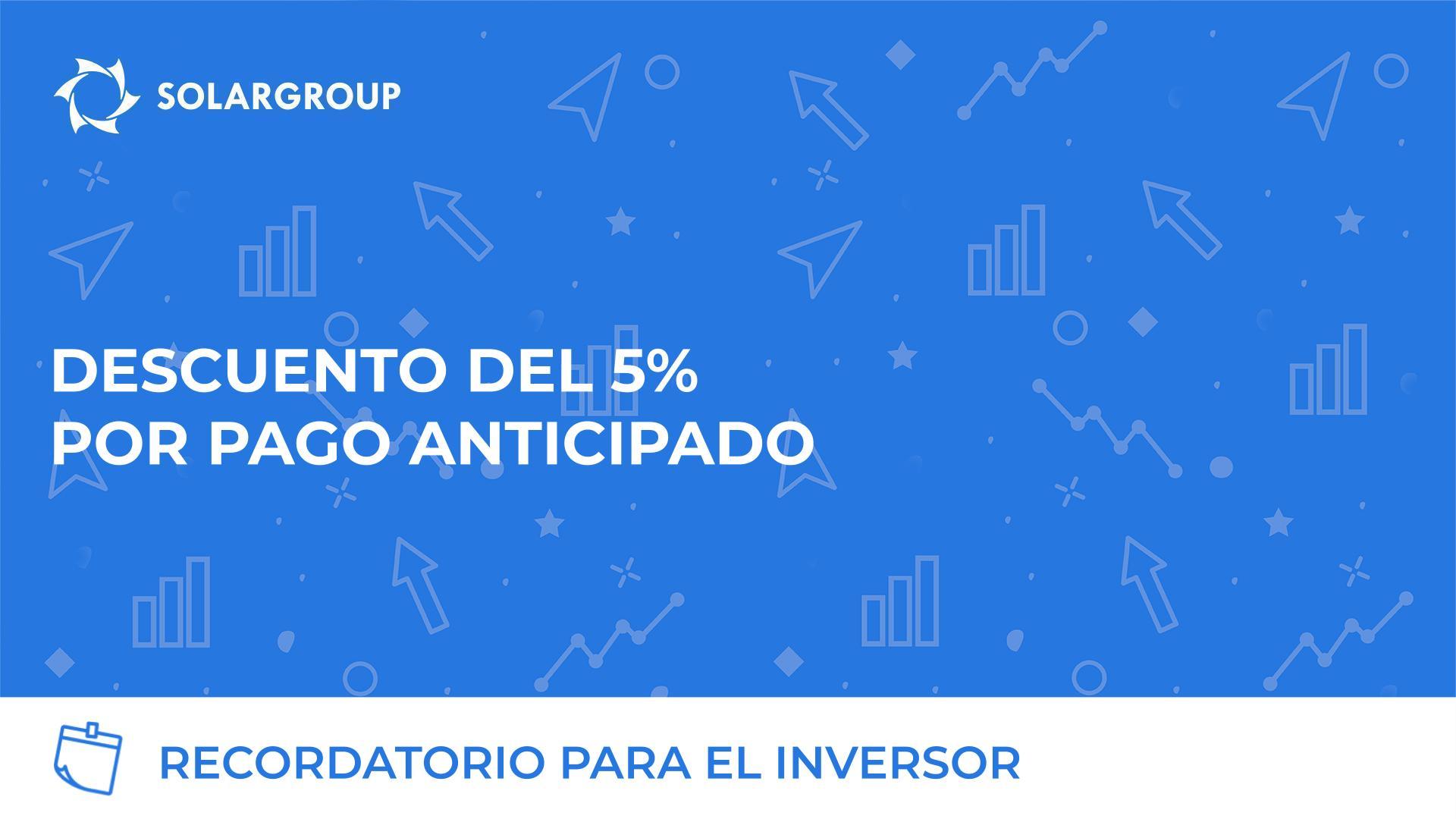 Descuento del 5% por pago anticipado