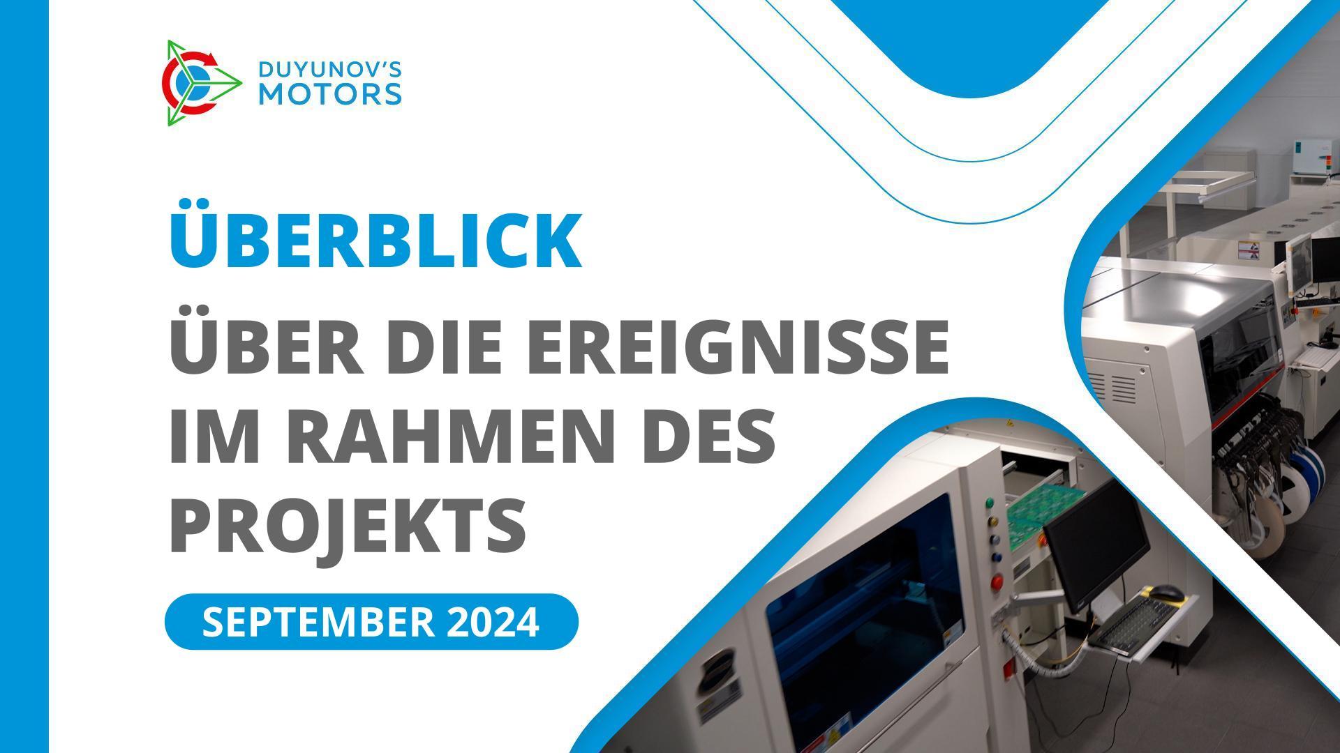 Die wichtigsten Ereignisse im Rahmen des Projekts im September
