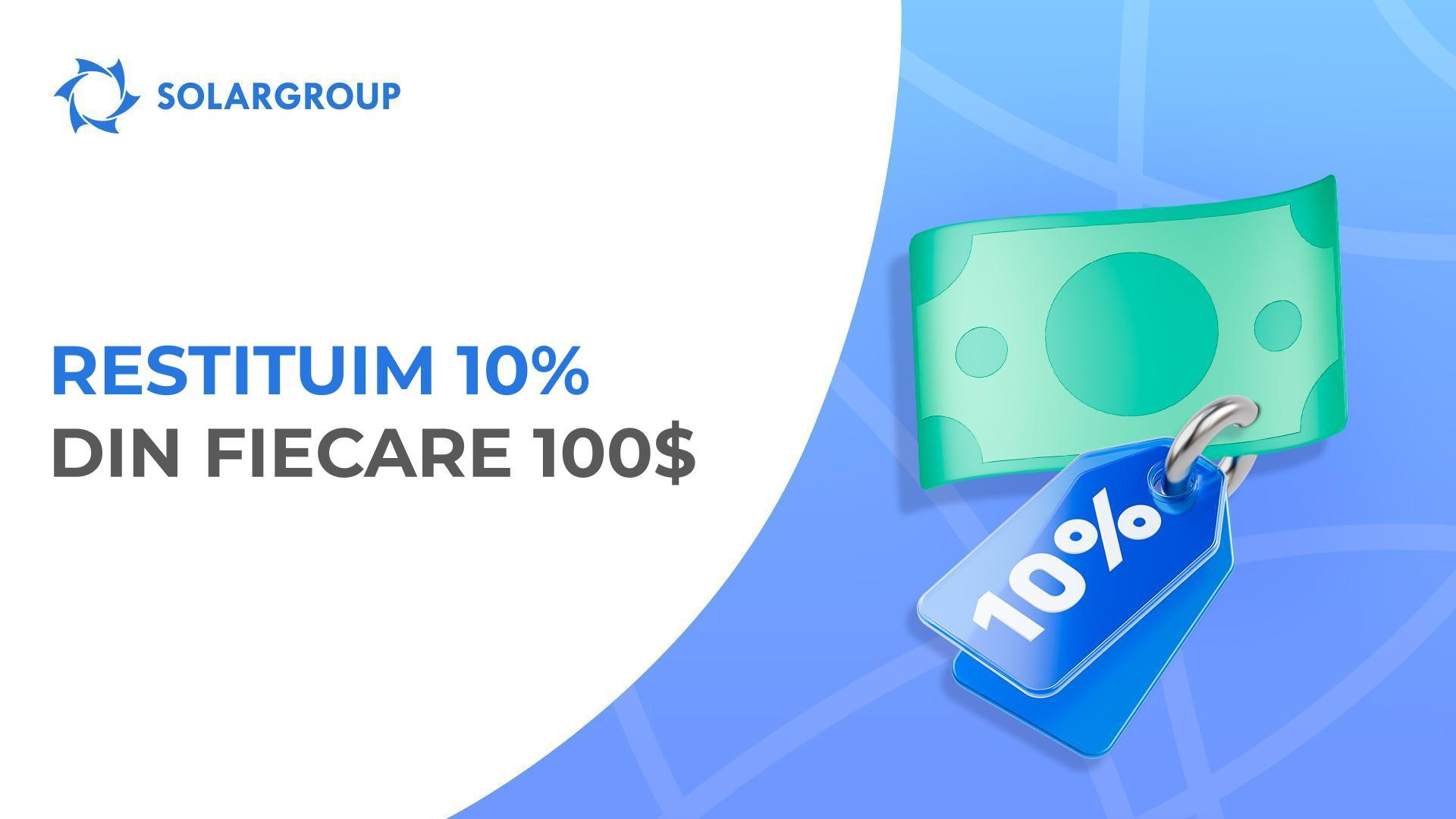 Un cashback de 10%: achiziționați pachete noi și recuperați bani din fiecare plată