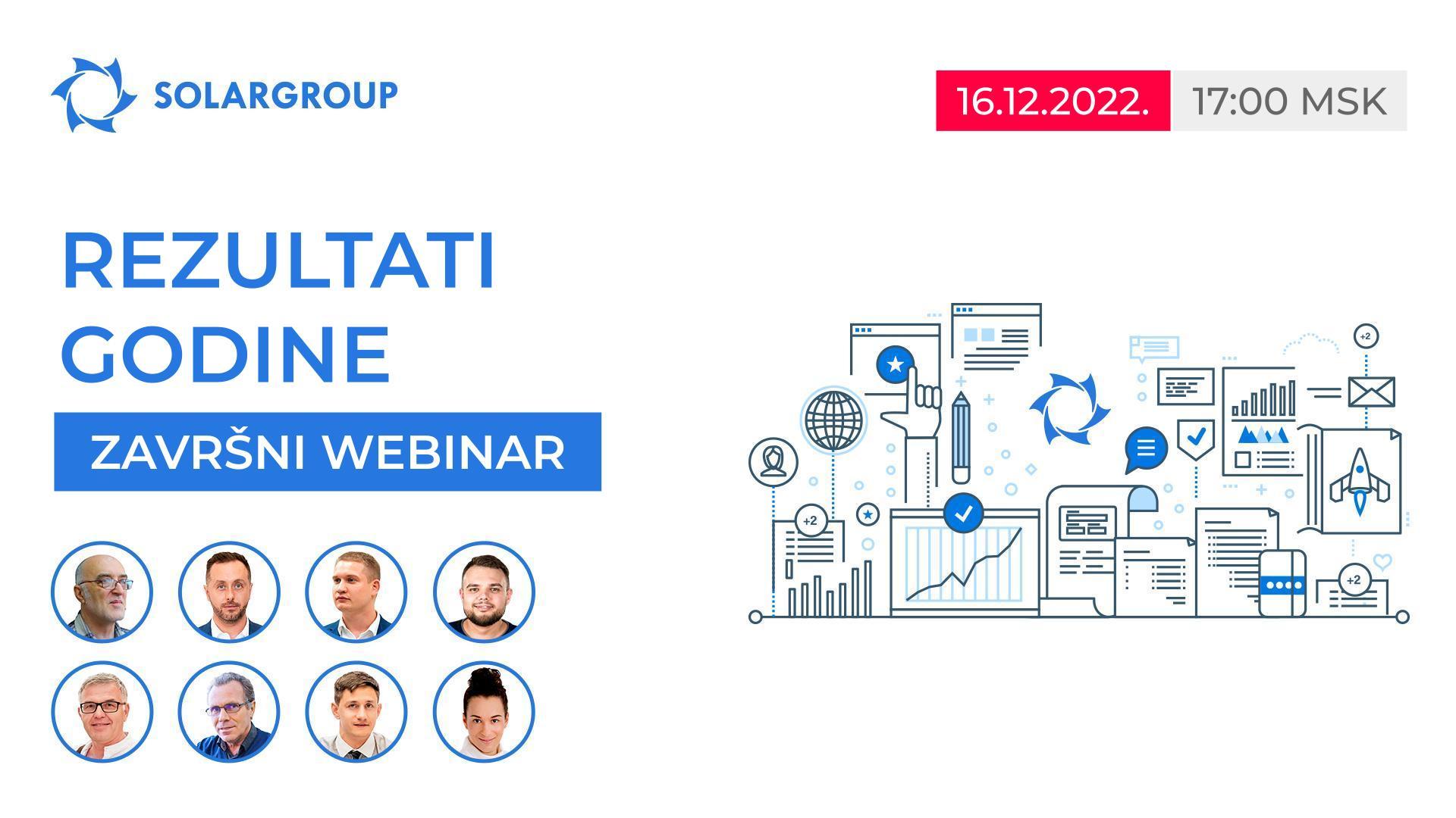 Završni webinar "Rezultati godine u projektu Duyunov Motori" odgođen je za 16. prosinca