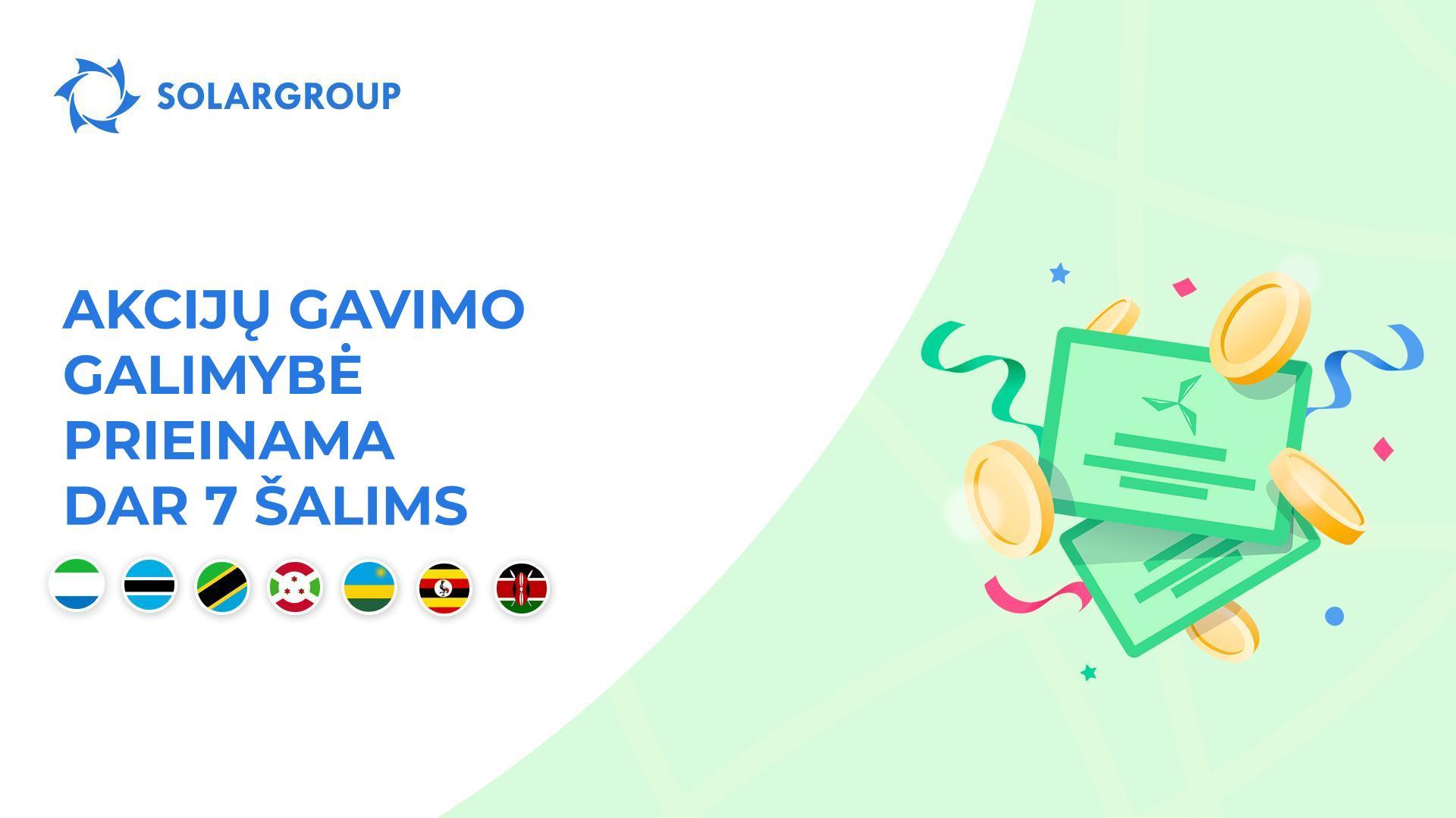 Sierra Leonėje, Botsvanoje, Tanzanijoje, Burundyje, Ruandoje, Ugandoje ir Kenijoje taip pat galima įsigyti įmonės akcijų