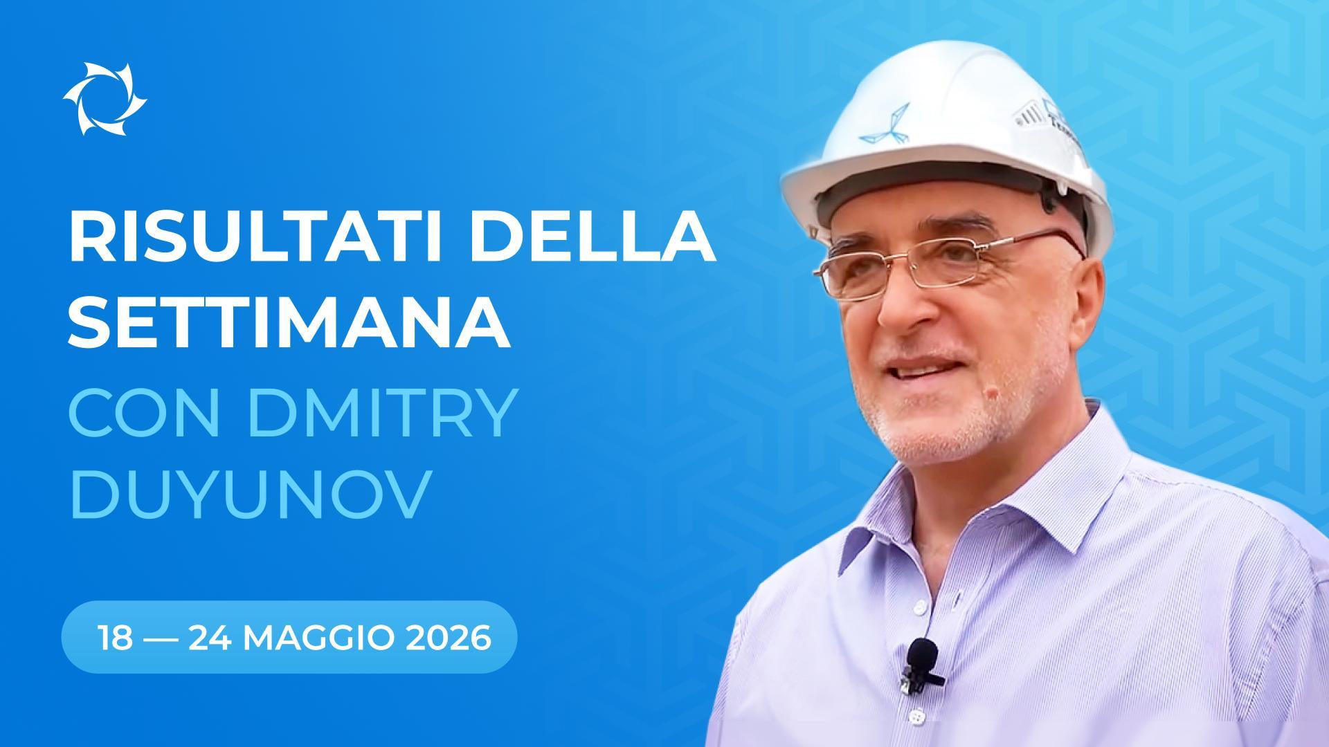 Riepilogo settimanale nel progetto «Motori Duyunov»