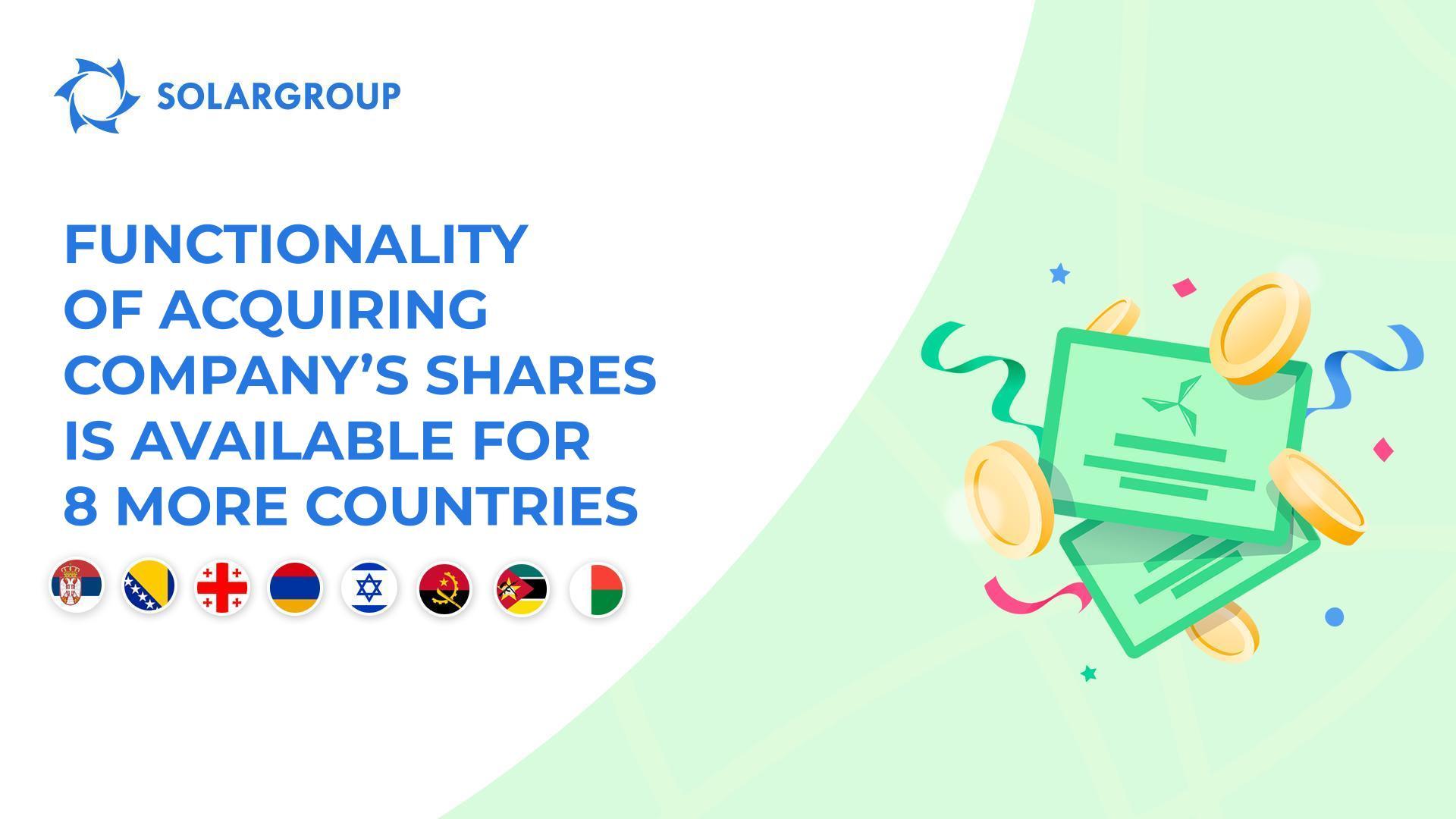 Launching the functionality in Serbia, Bosnia and Herzegovina, Georgia, Armenia, Israel, Angola, Mozambique and Madagascar