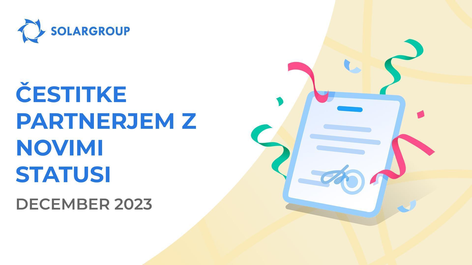 Pozdravljamo partnerje v novih statusih!