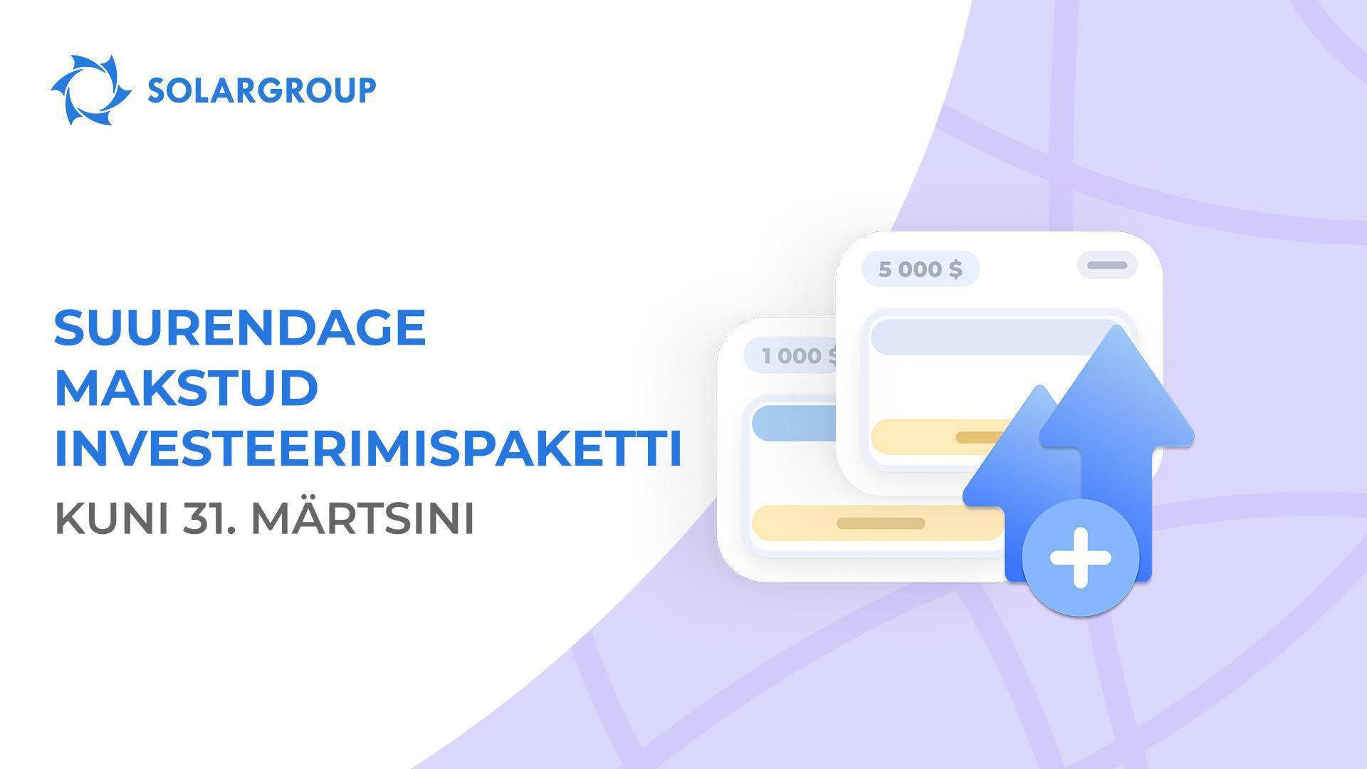 Parim Iinvesteerimispaketi suurendamise diskonto!