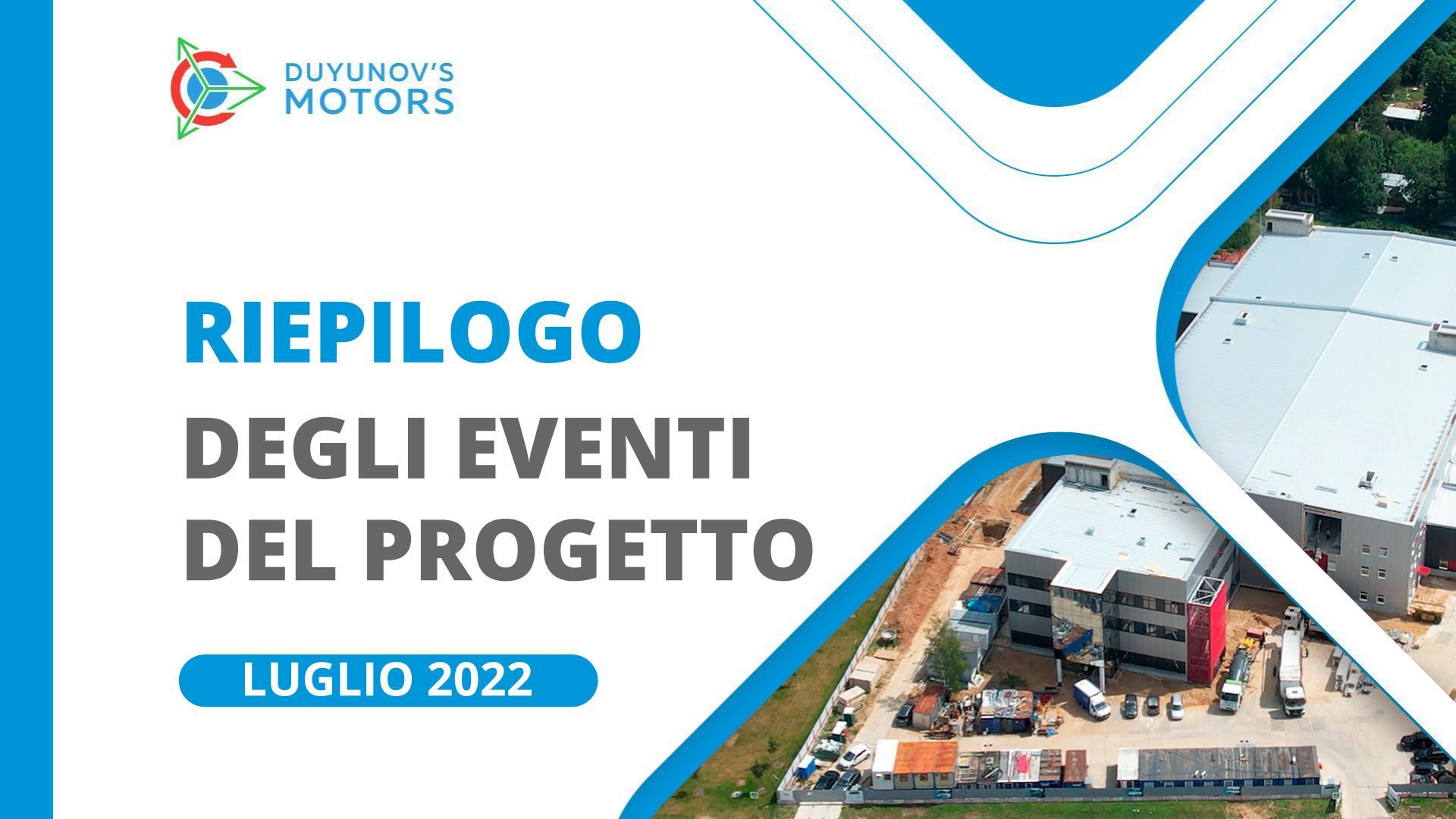 Eventi chiave del progetto: riepilogo di luglio