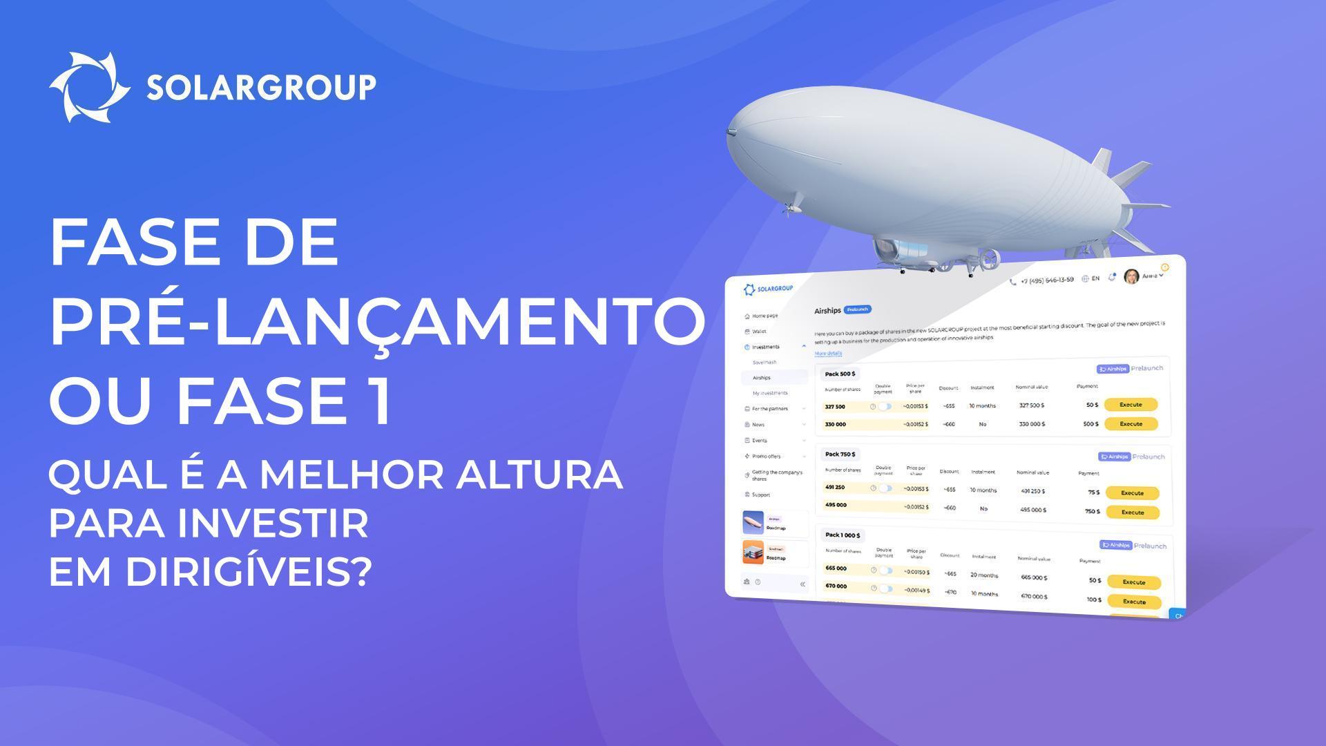 Qual é a melhor altura para investir no projeto: durante a fase de pré-lançamento ou durante a fase um?