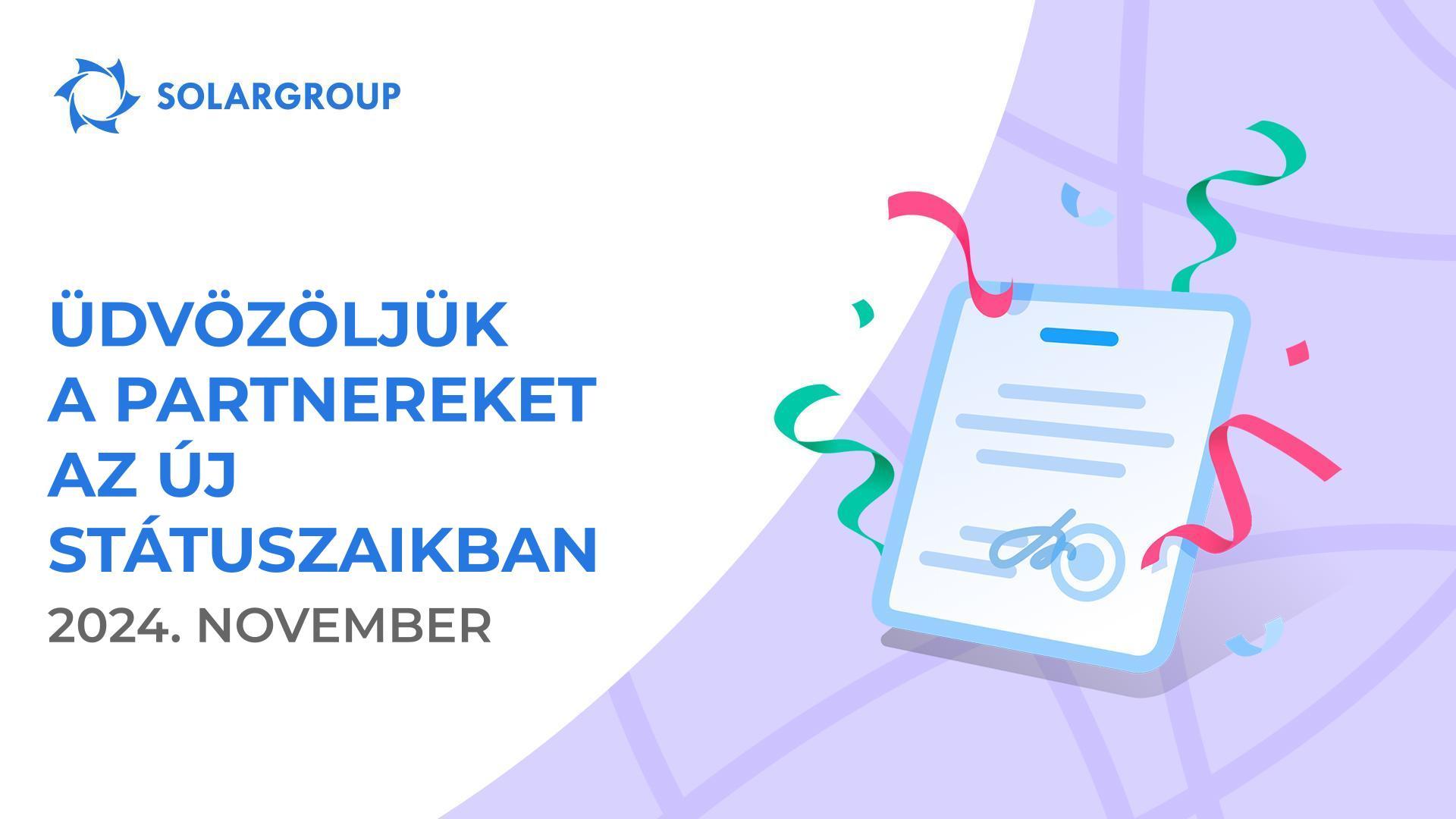 Üdvözöljük a partnereket az új státuszaikban!