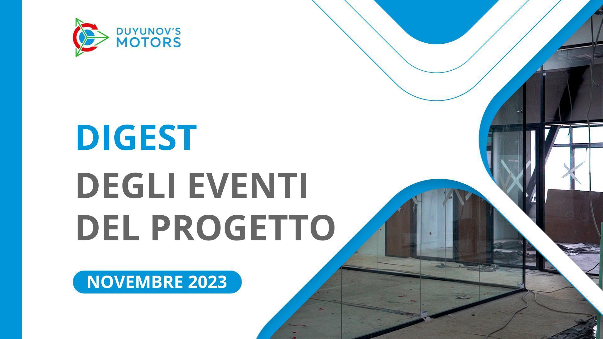 Eventi chiave del progetto a novembre