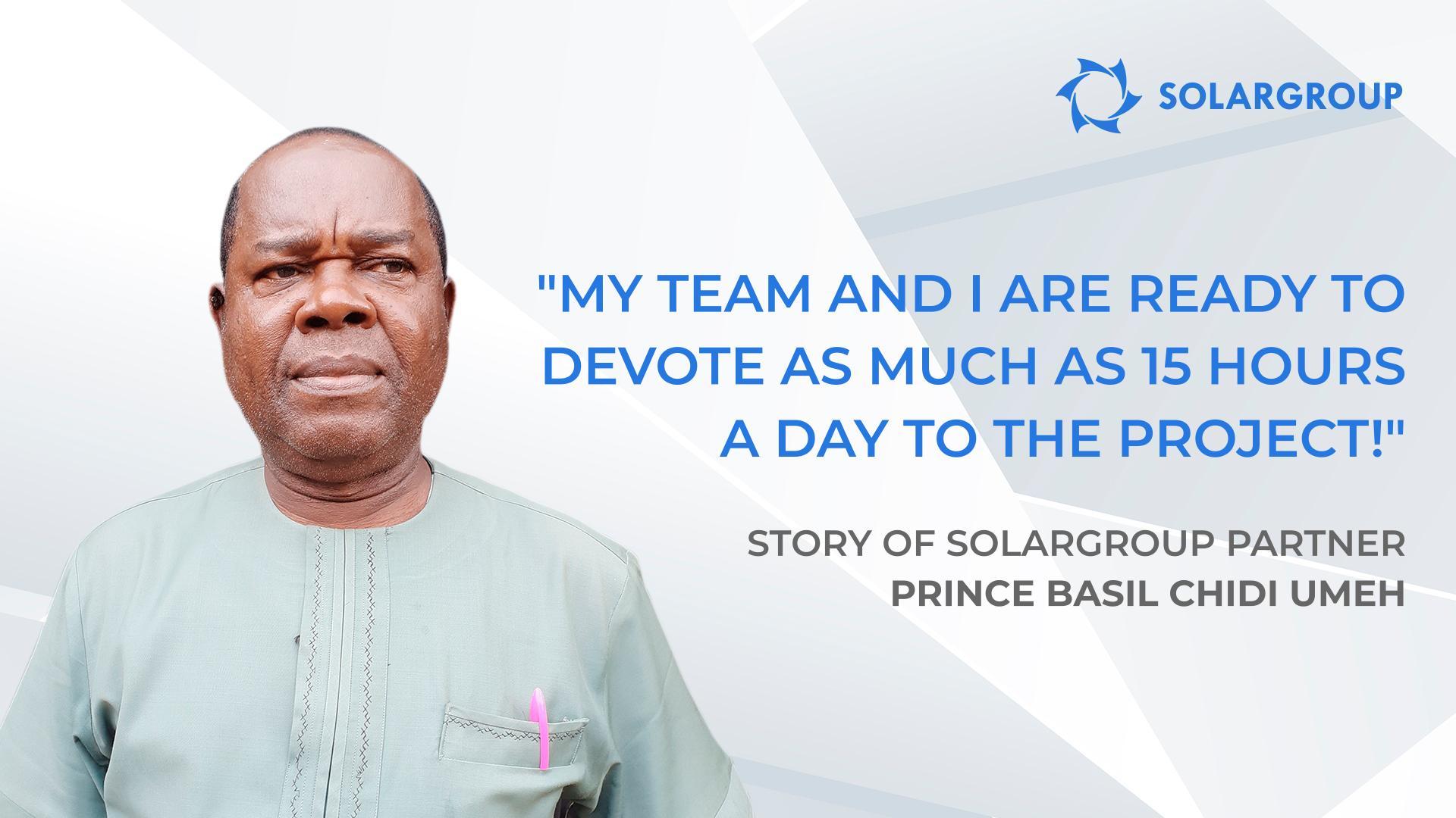 This is an understandable business for me | Story of SOLARGROUP partner Prince Basil Chidi Umeh