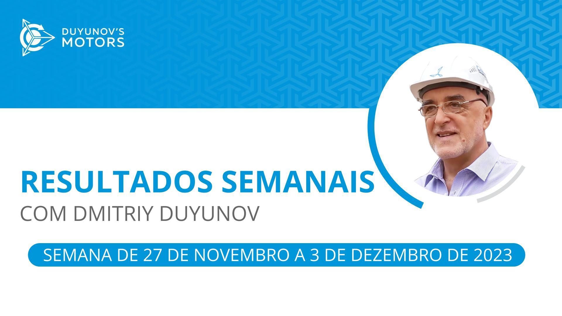 Os principais eventos semanais no projeto "Duyunov's motors"