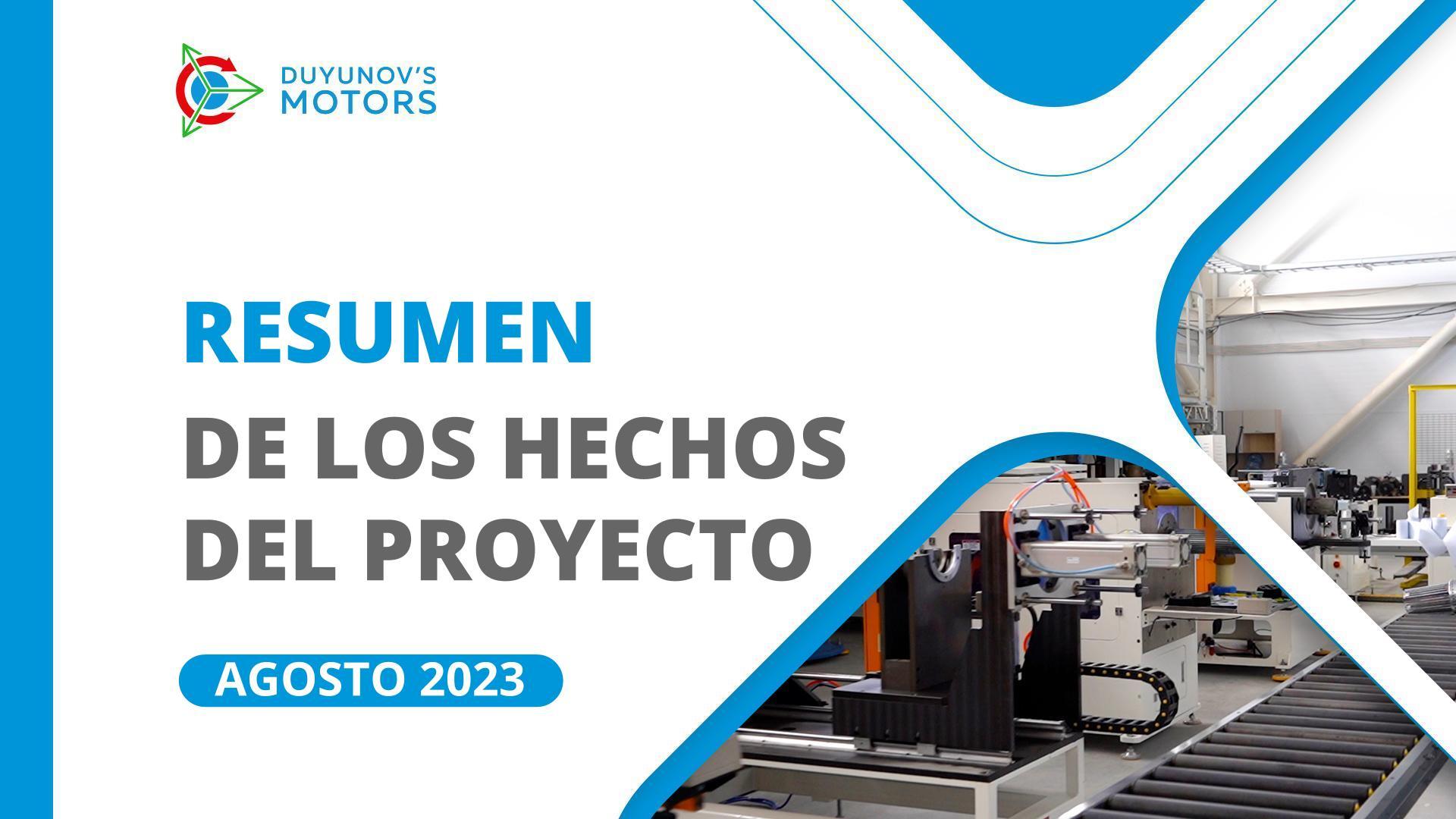 Hechos clave del proyecto en agosto