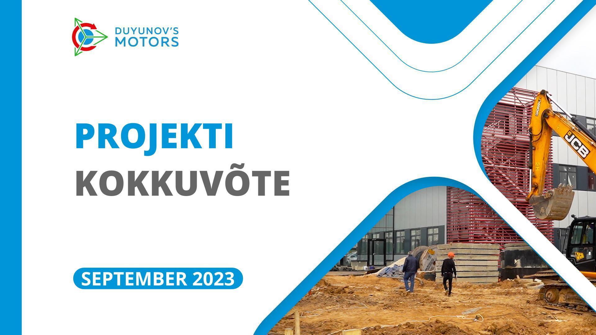 Projekti septembri võtmesündmused