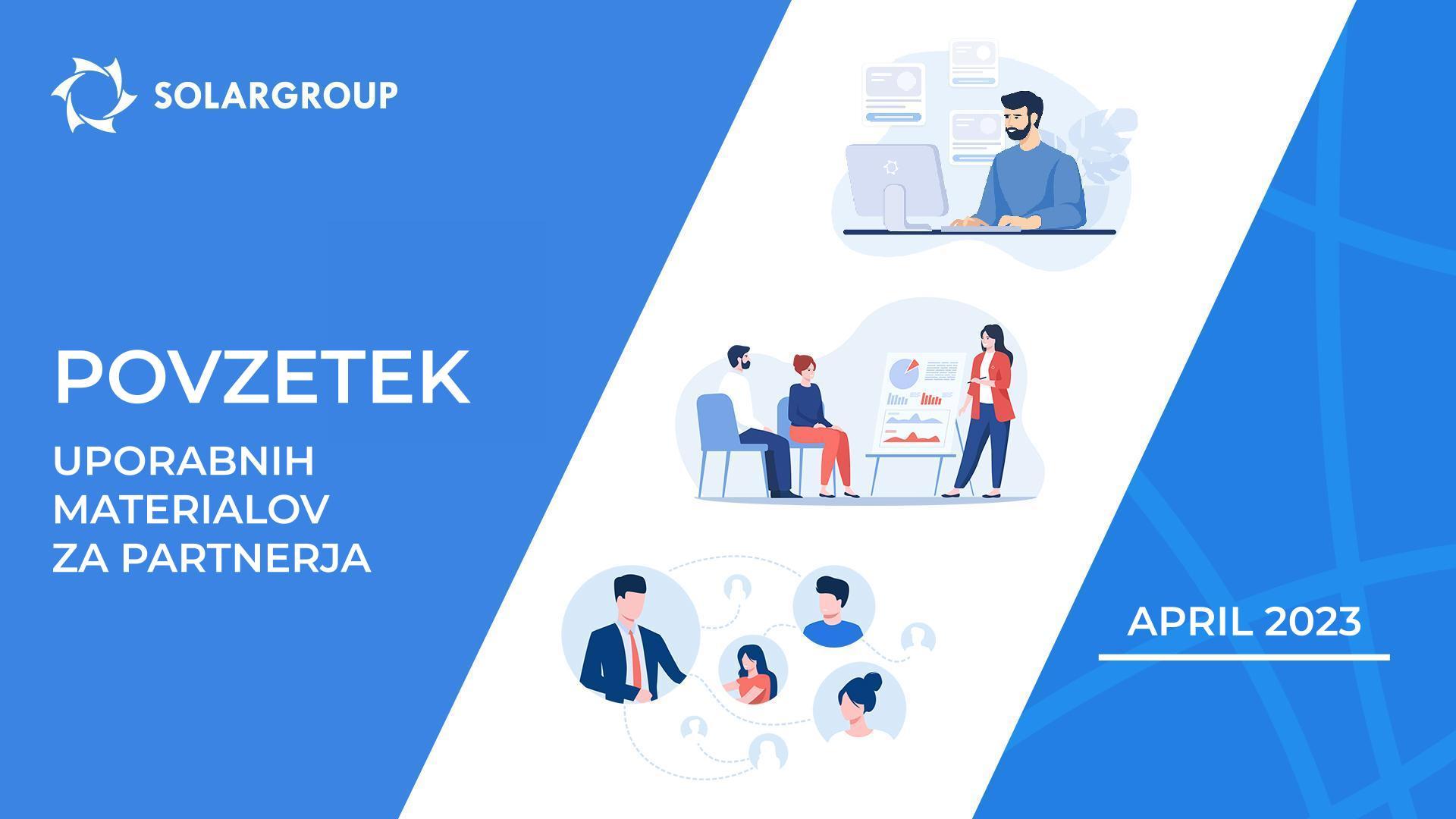 Poudarki za april | Povzetek uporabnih materialov za partnerja