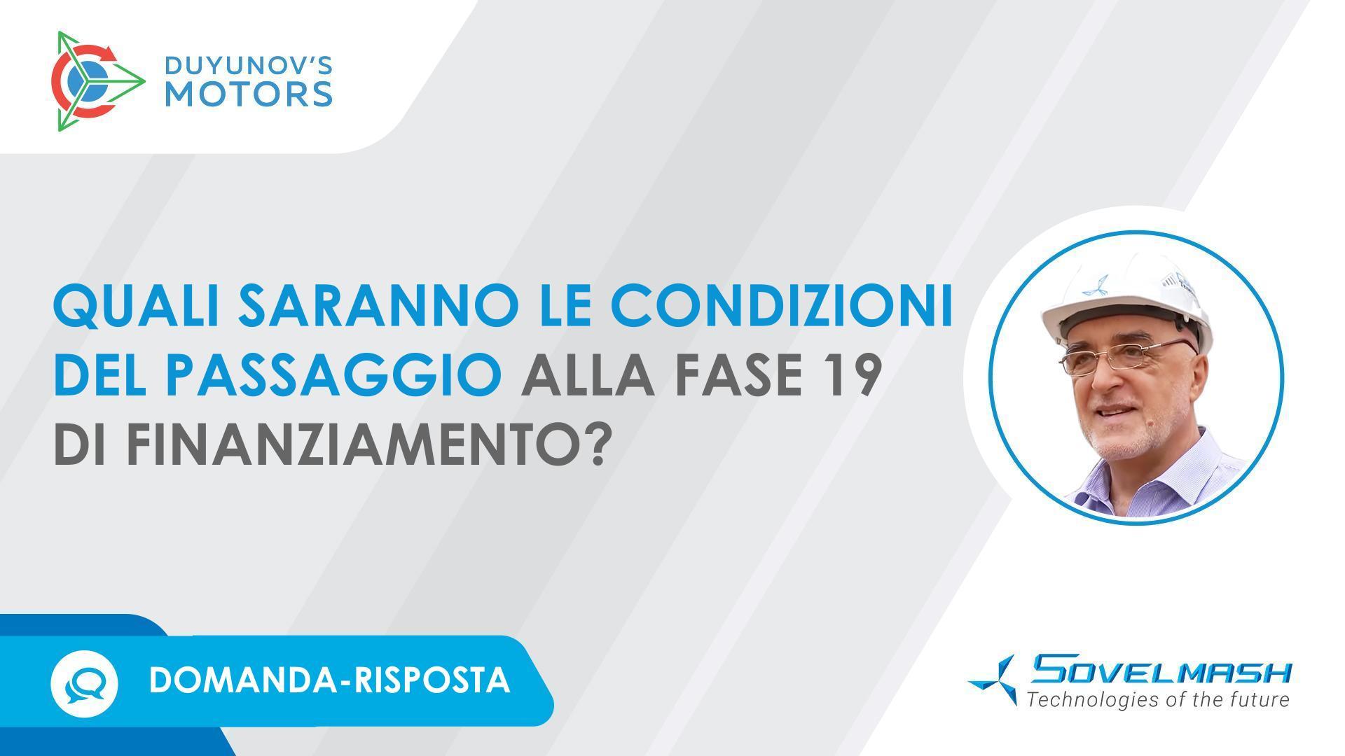 Domanda-risposta | Quali sono le condizioni del passaggo alla fase 19 di finanziamento?